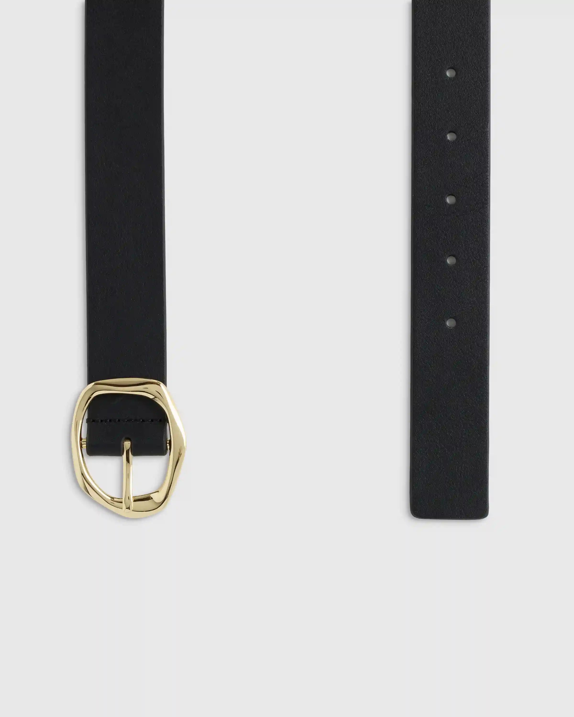 Zoe Sculptural European Leather Belt