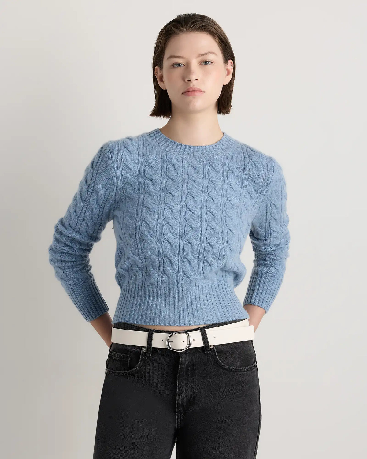Zoe Sculptural European Leather Belt