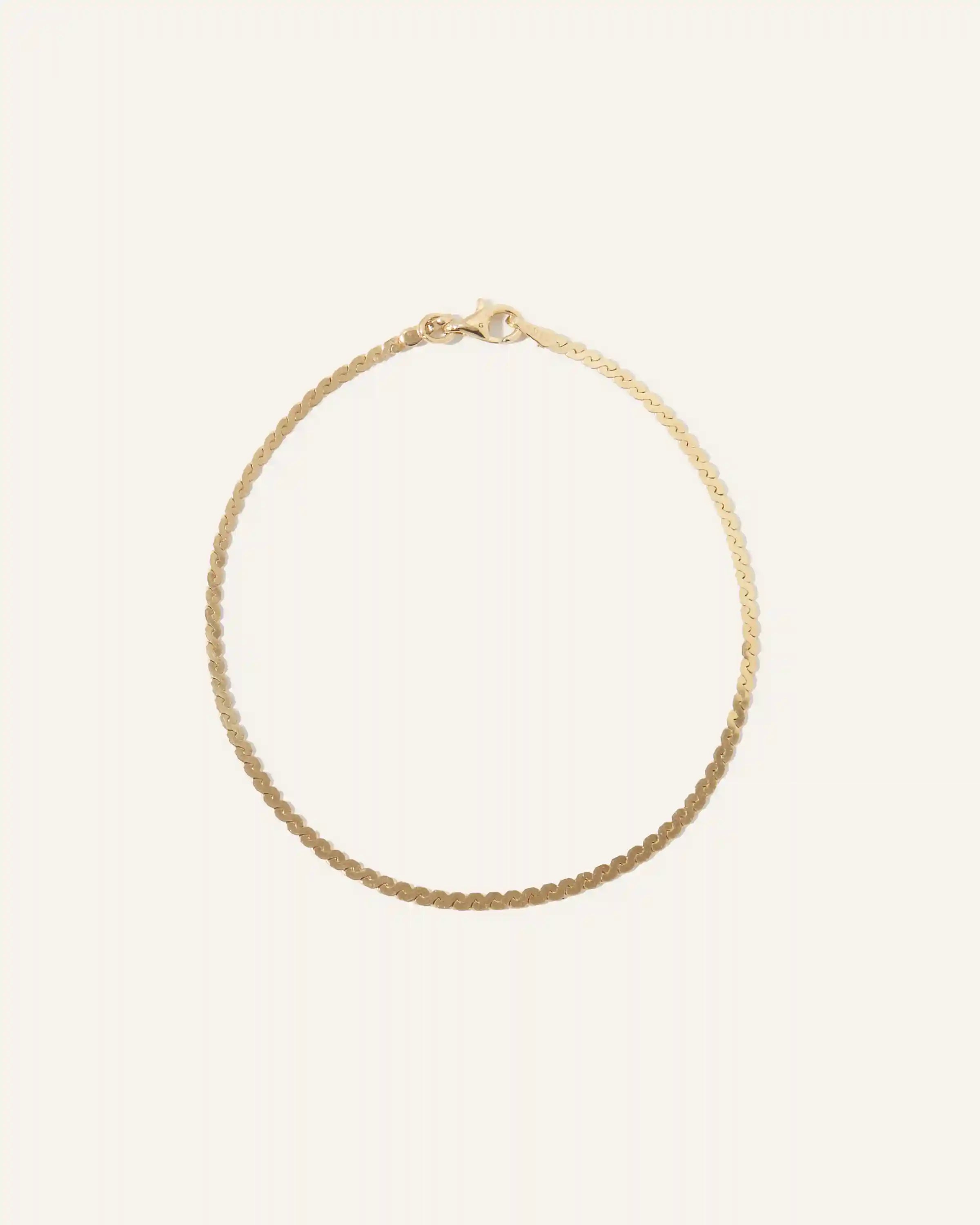 14K Gold Serpentine Chain Bracelet