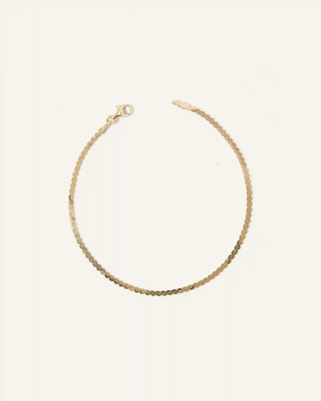 14K Gold Serpentine Chain Bracelet