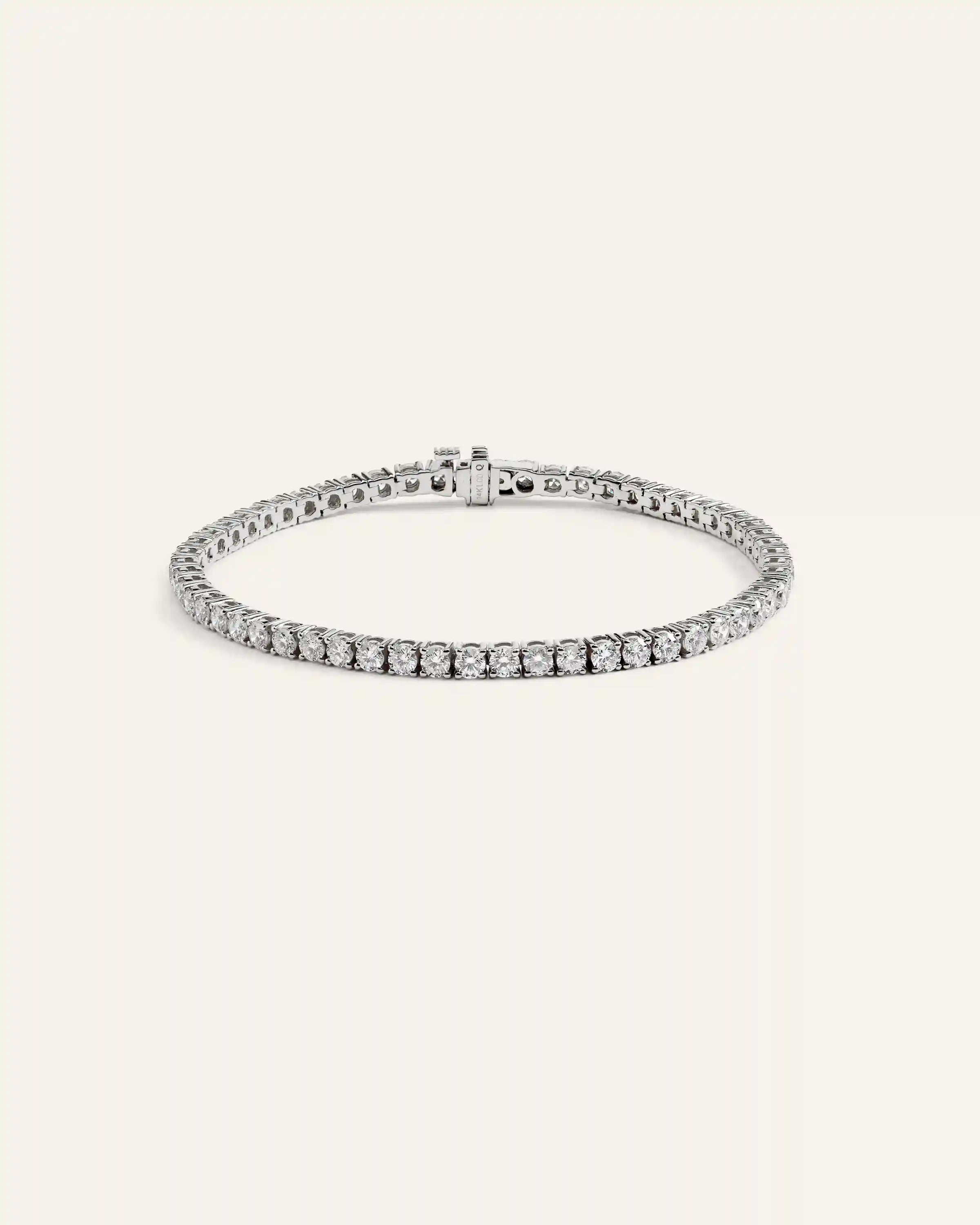 14K Gold Lab Grown Diamond Tennis Bracelet - 5ctw