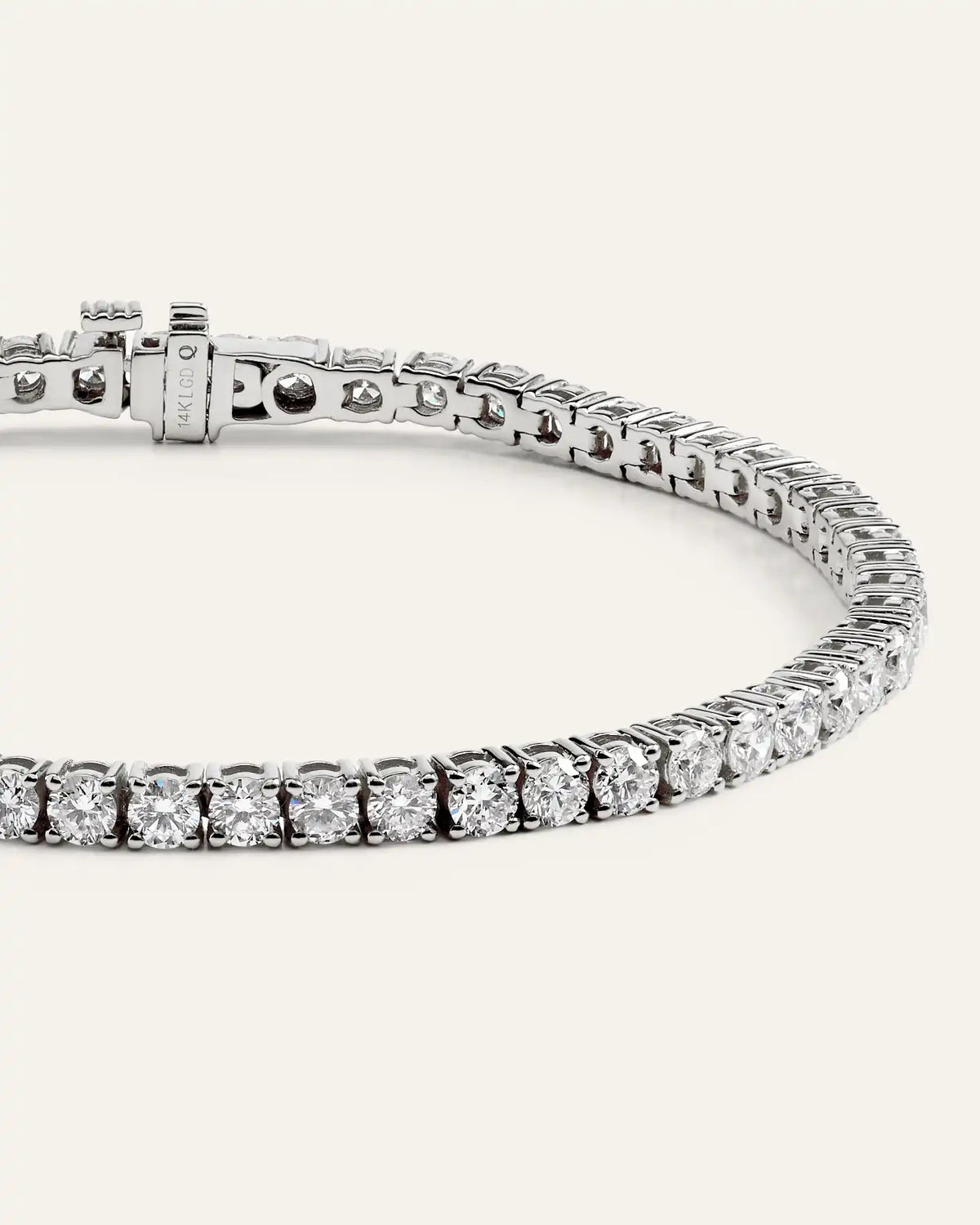 14K Gold Lab Grown Diamond Tennis Bracelet - 5ctw