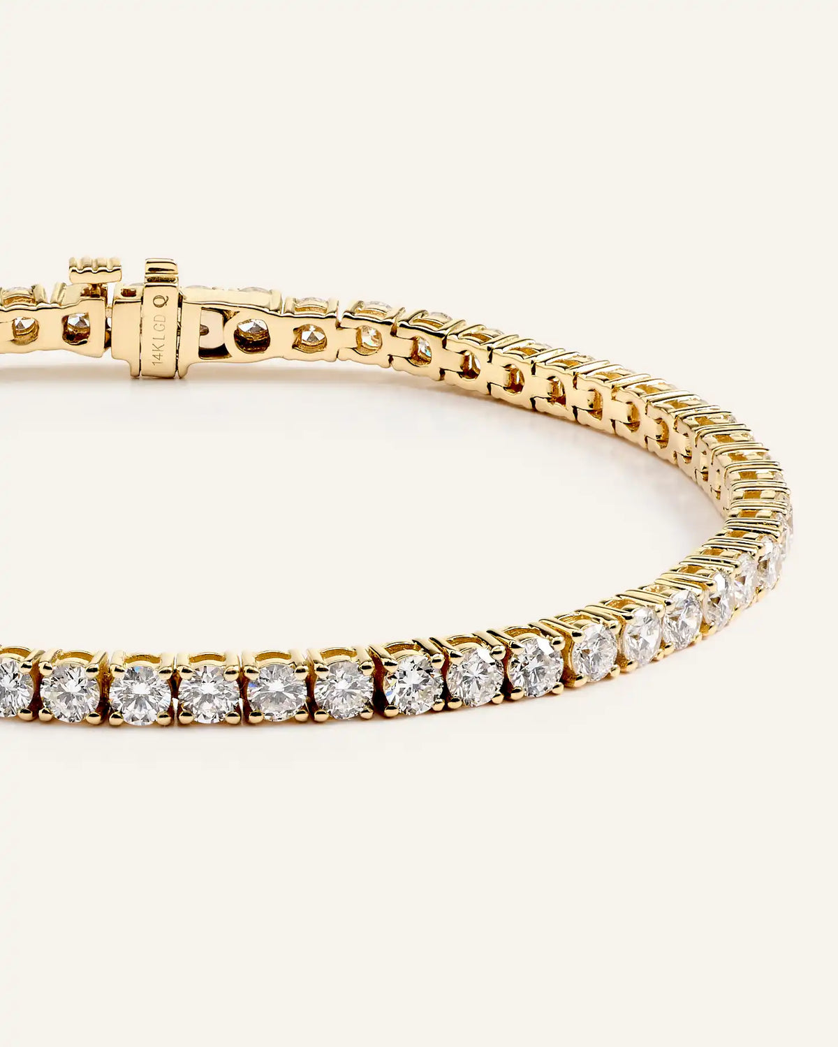 14K Gold Lab Grown Diamond Tennis Bracelet - 5ctw