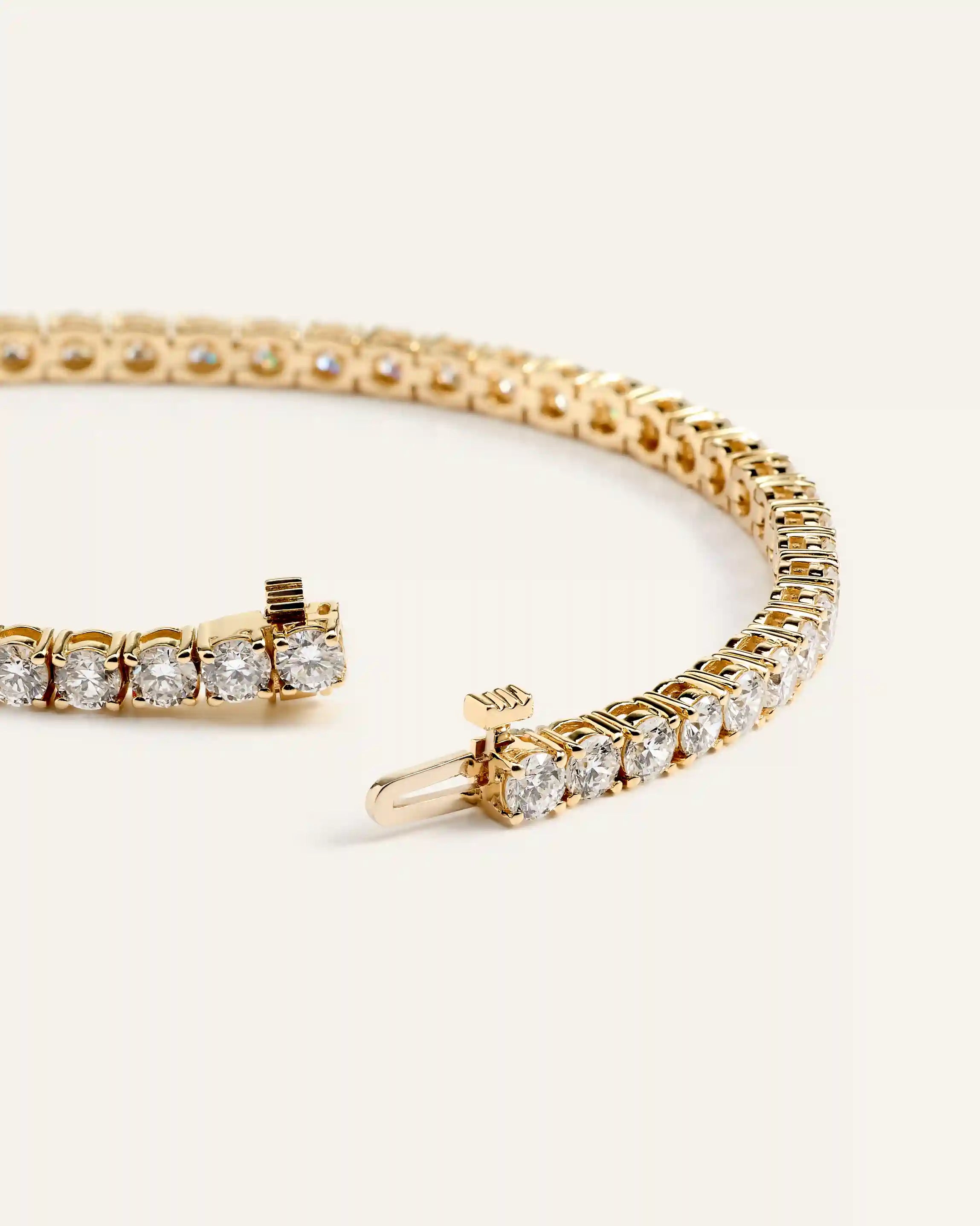 14K Gold Lab Grown Diamond Tennis Bracelet - 7ctw