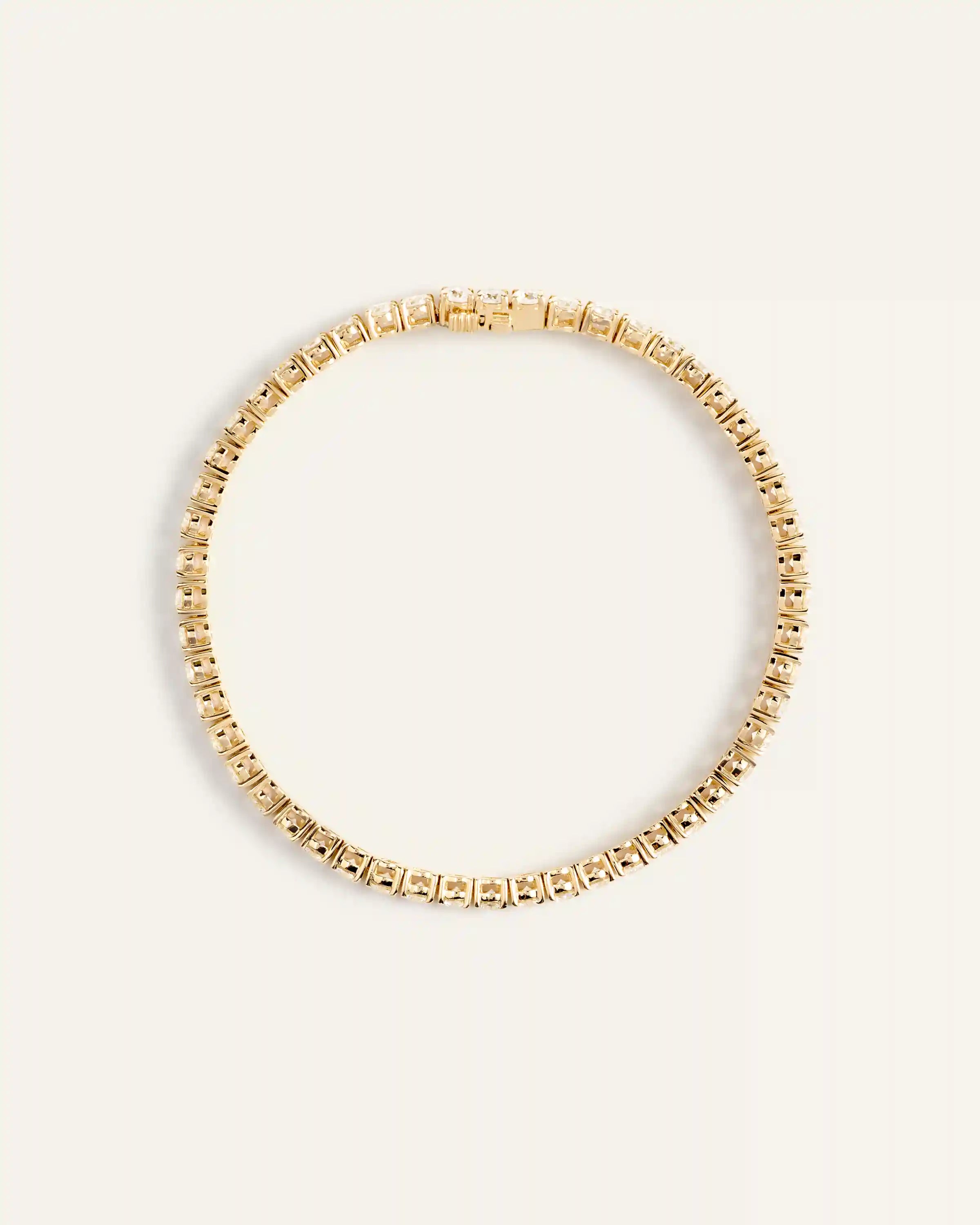 14K Gold Lab Grown Diamond Tennis Bracelet - 7ctw