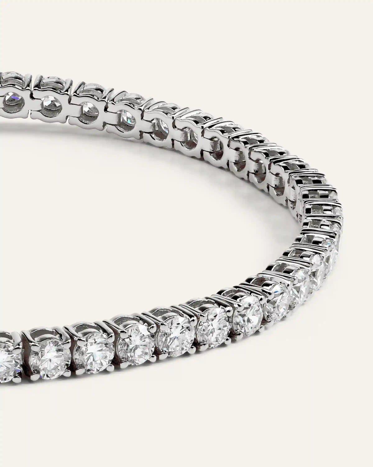 14K Gold Lab Grown Diamond Tennis Bracelet - 7ctw