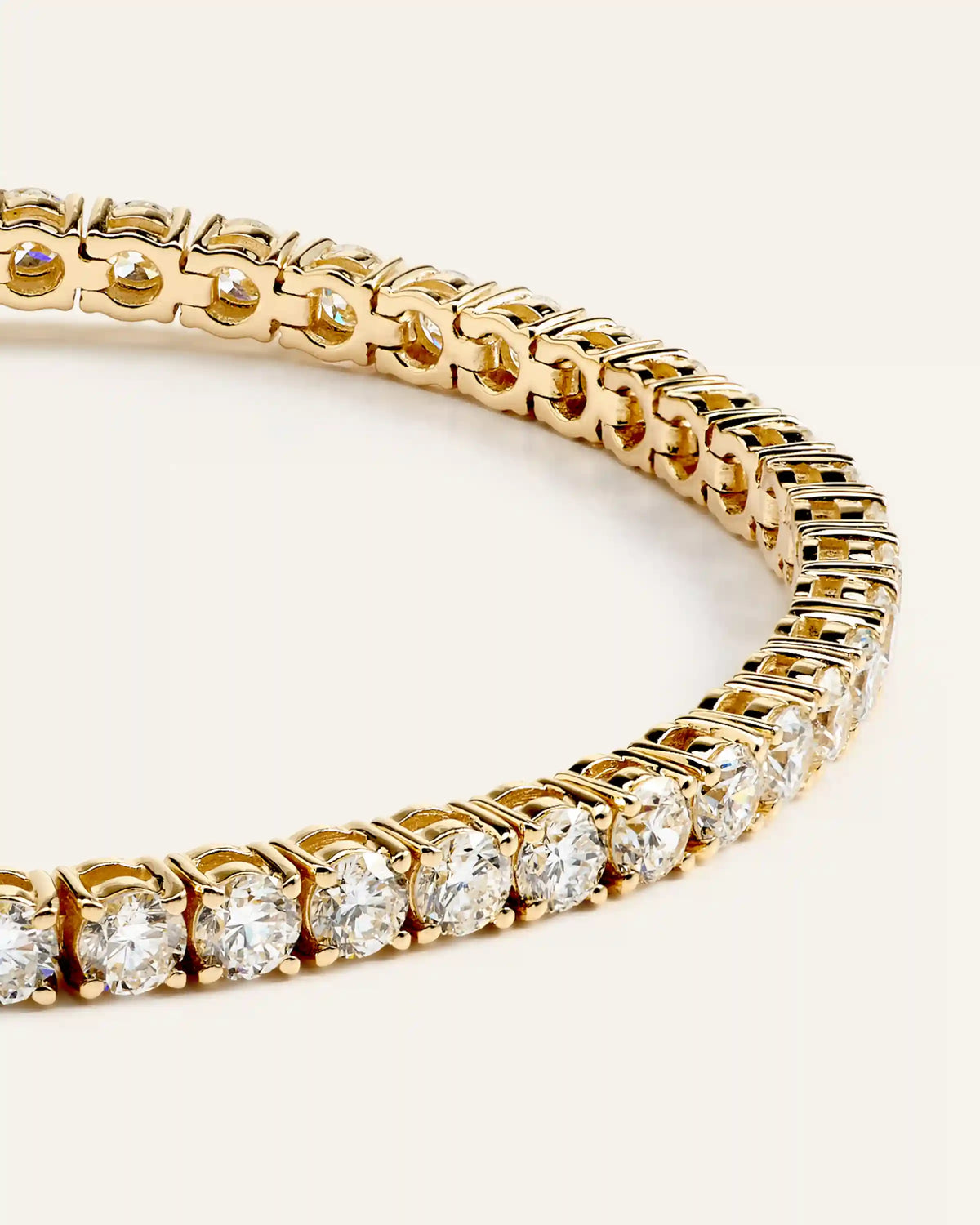 14K Gold Lab Grown Diamond Tennis Bracelet - 7ctw