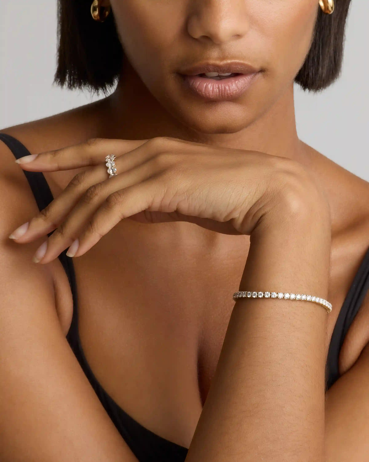 14K Gold Lab Grown Diamond Tennis Bracelet - 7ctw