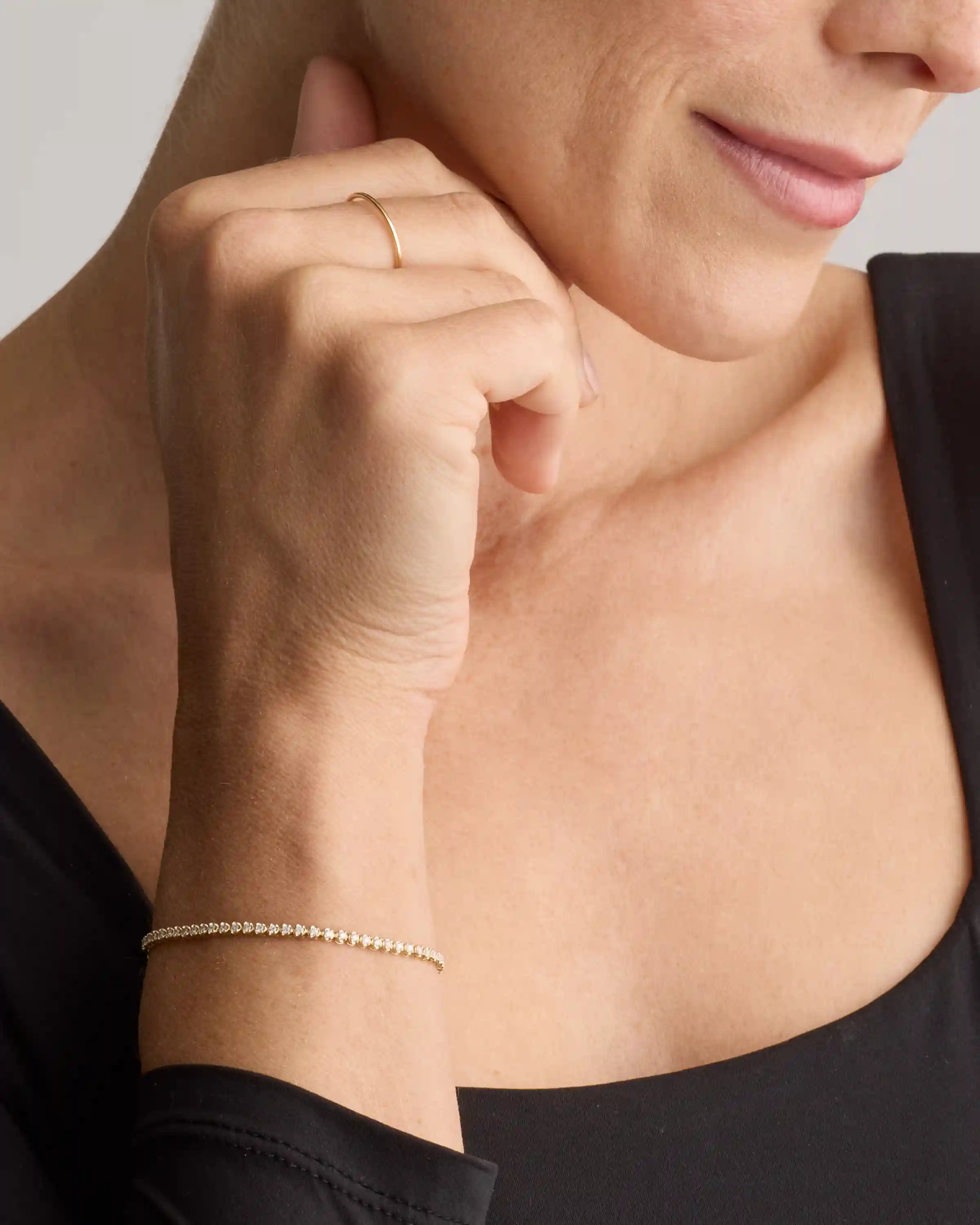 14K Gold Diamond Petite Tennis Bracelet - 0.50ctw
