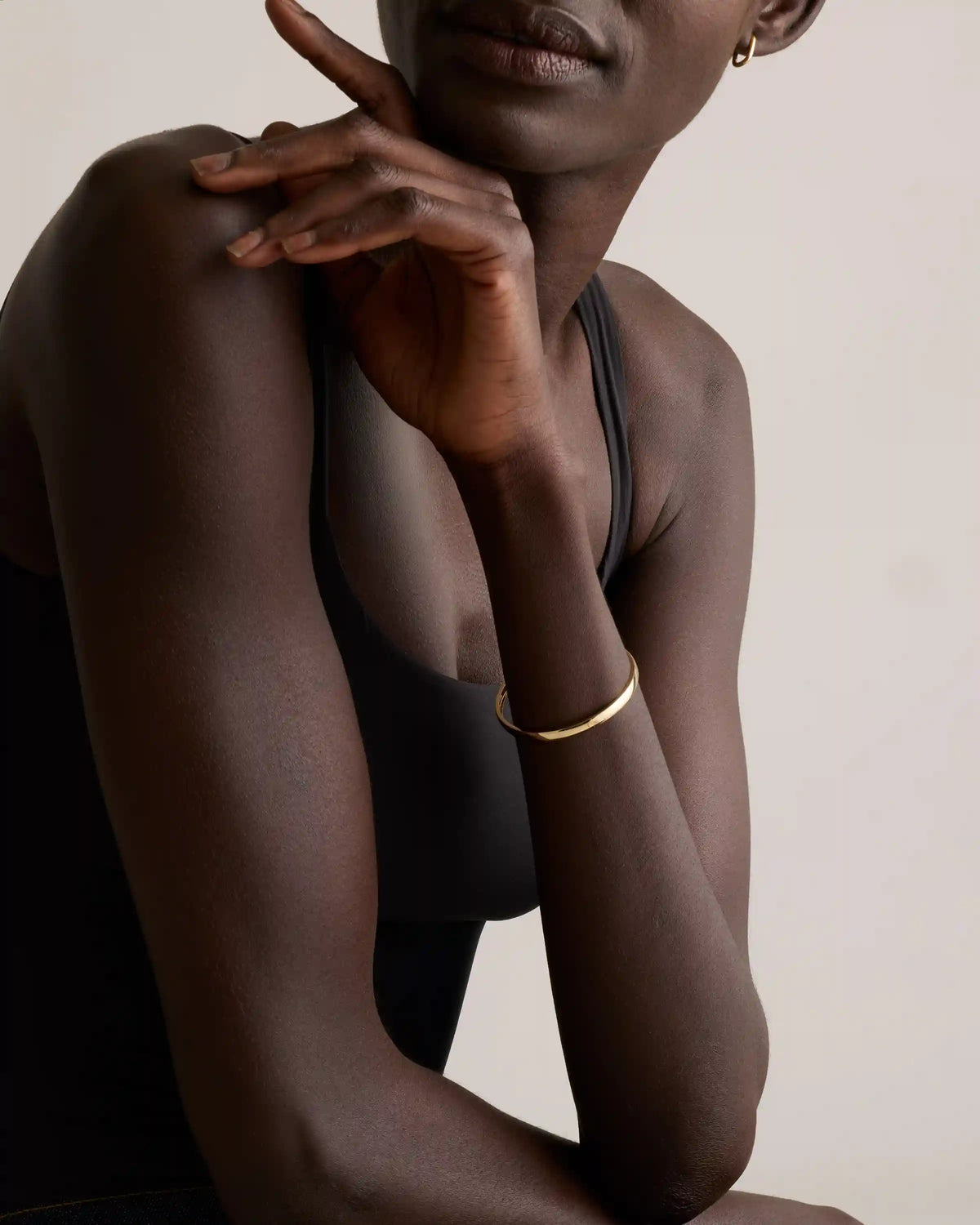 14K Gold Bold Bangle