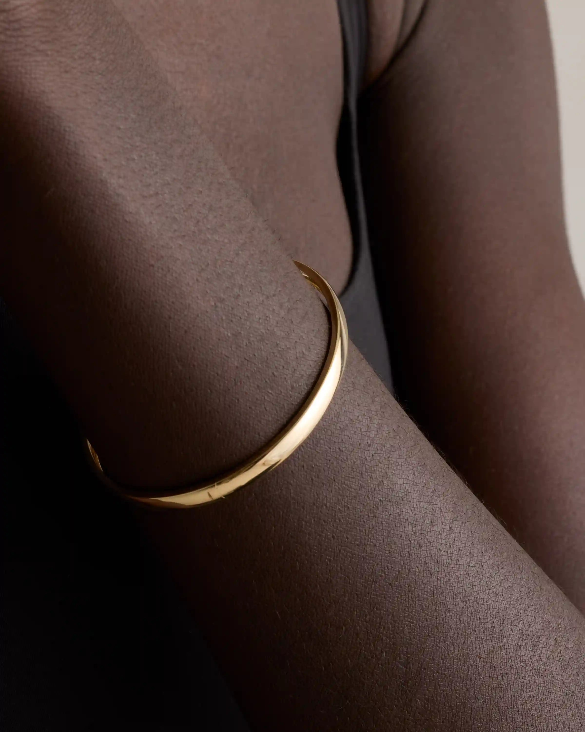 14K Gold Bold Bangle