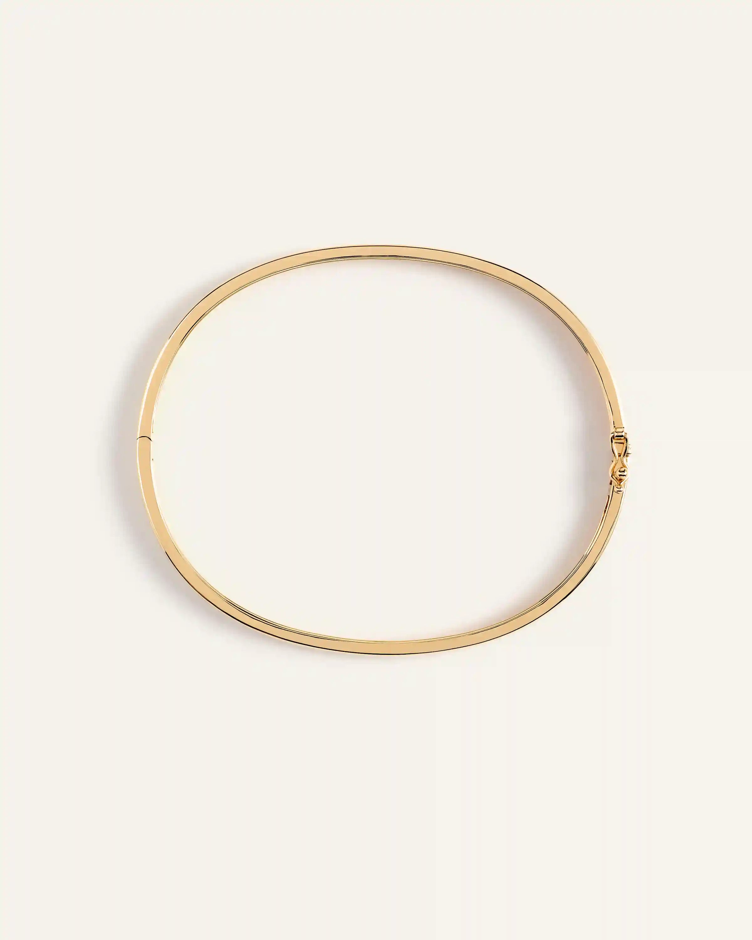 14K Gold Bold Bangle