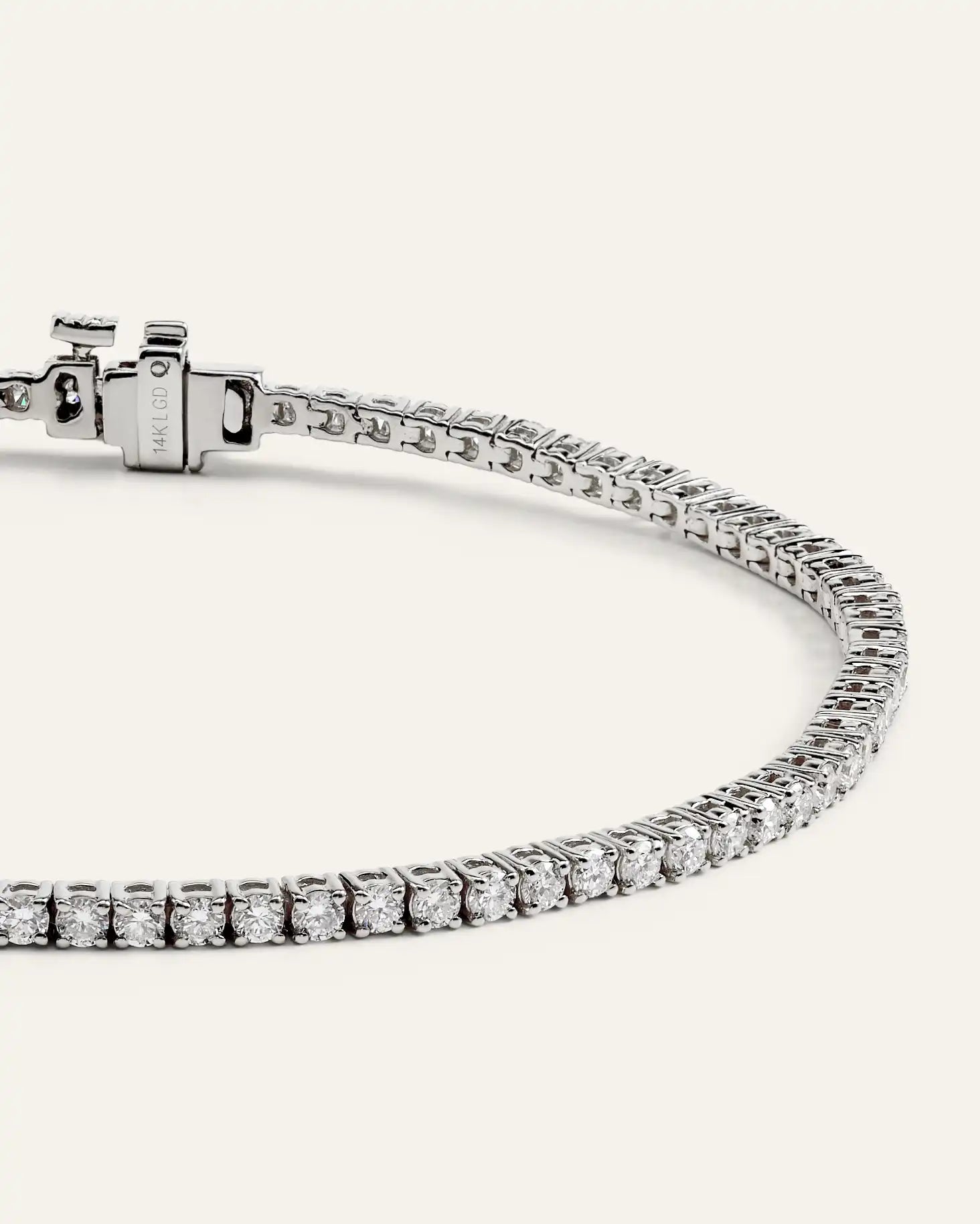 14K Gold Lab Grown Diamond Tennis Bracelet - 2ctw