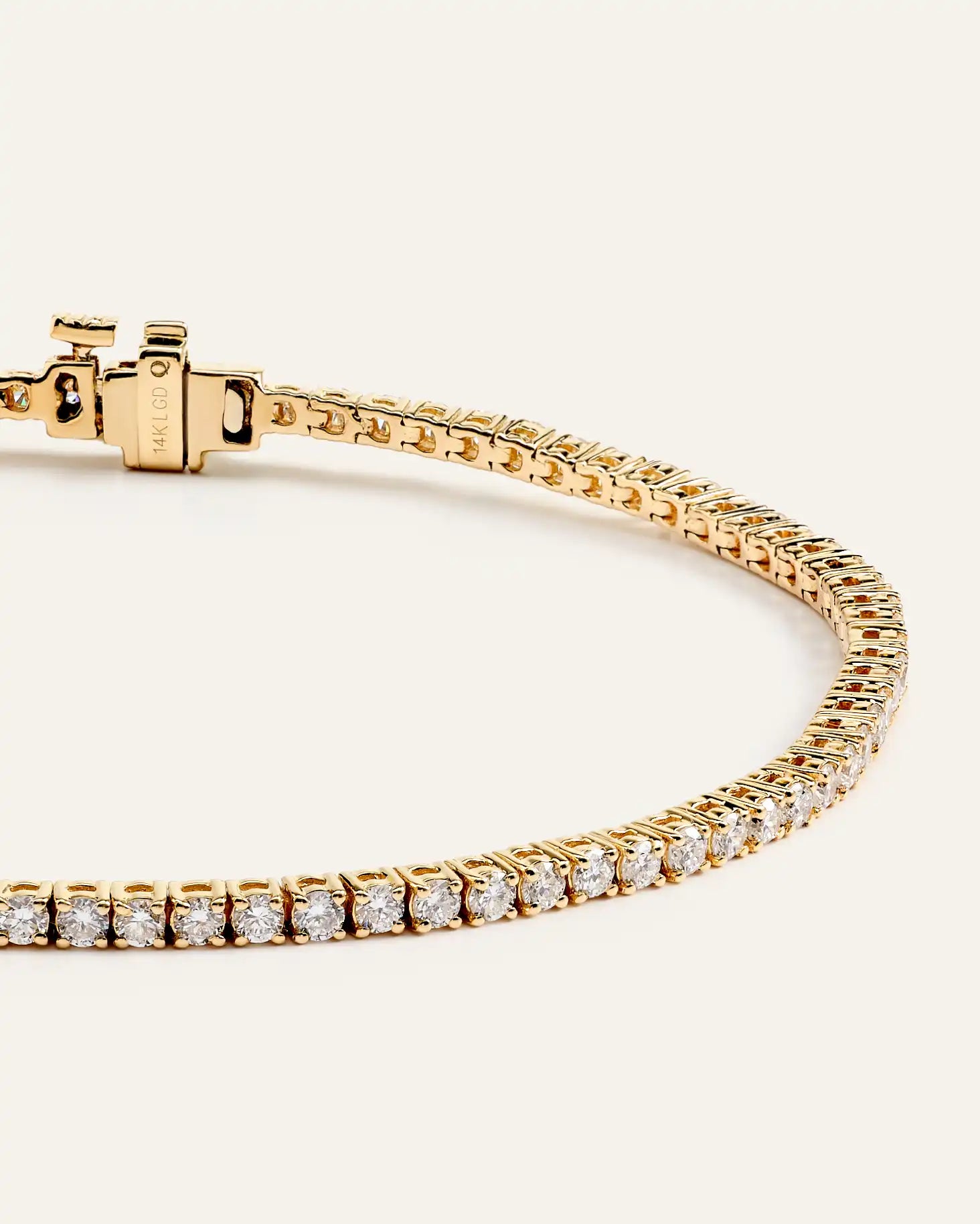 14K Gold Lab Grown Diamond Tennis Bracelet - 2ctw