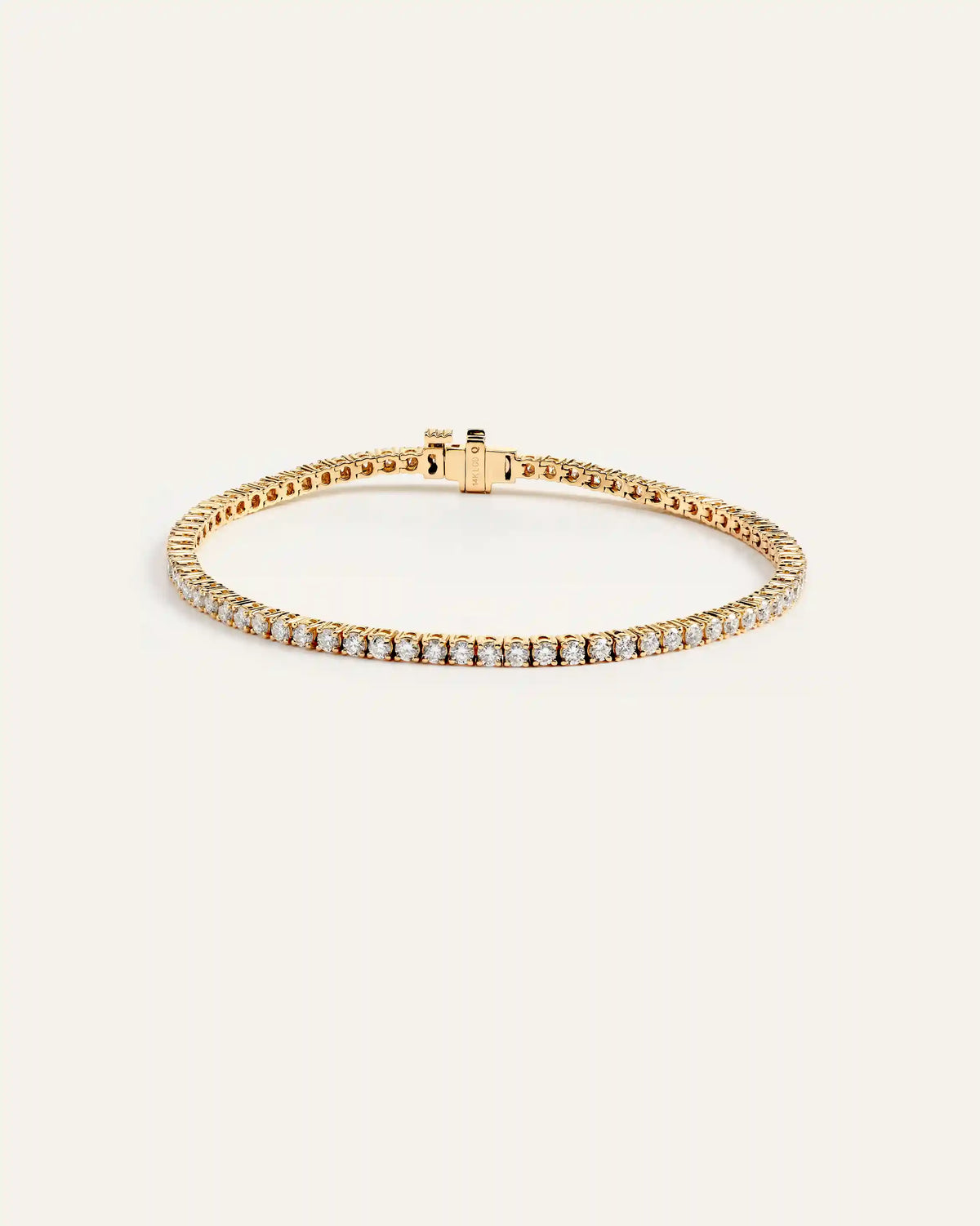 14K Gold Lab Grown Diamond Tennis Bracelet - 3ctw