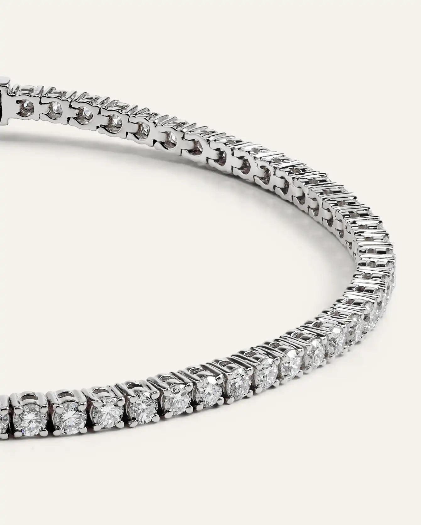 14K Gold Natural Diamond Tennis Bracelet - 3ctw