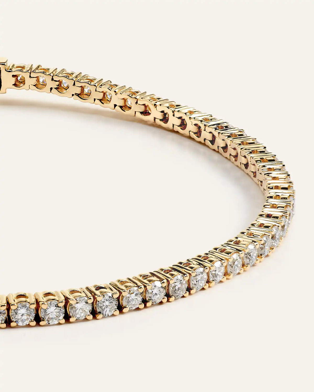 14K Gold Natural Diamond Tennis Bracelet - 3ctw