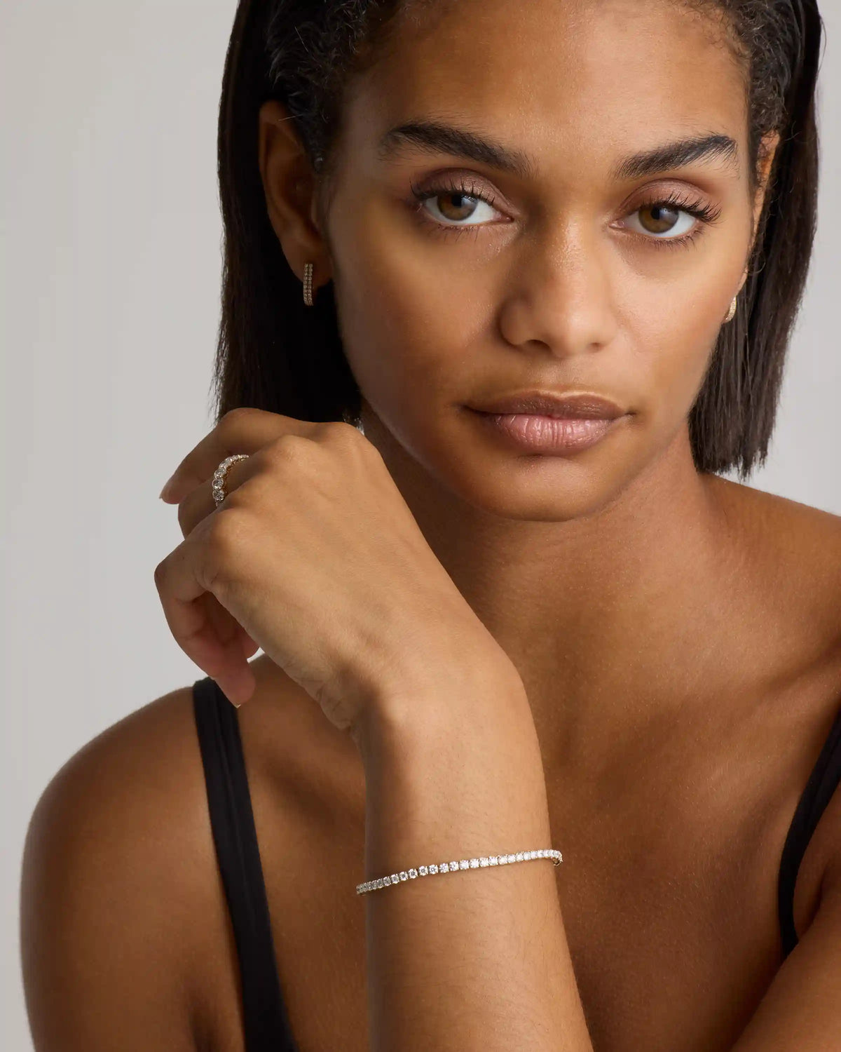14K Gold Natural Diamond Tennis Bracelet - 4ctw