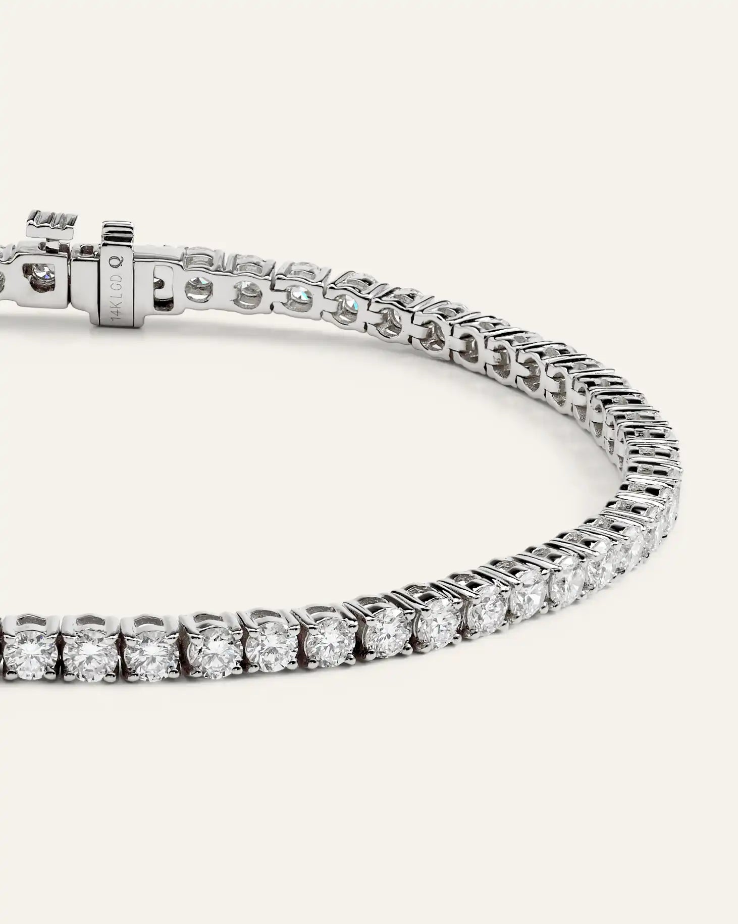14K Gold Lab Grown Diamond Tennis Bracelet - 4ctw