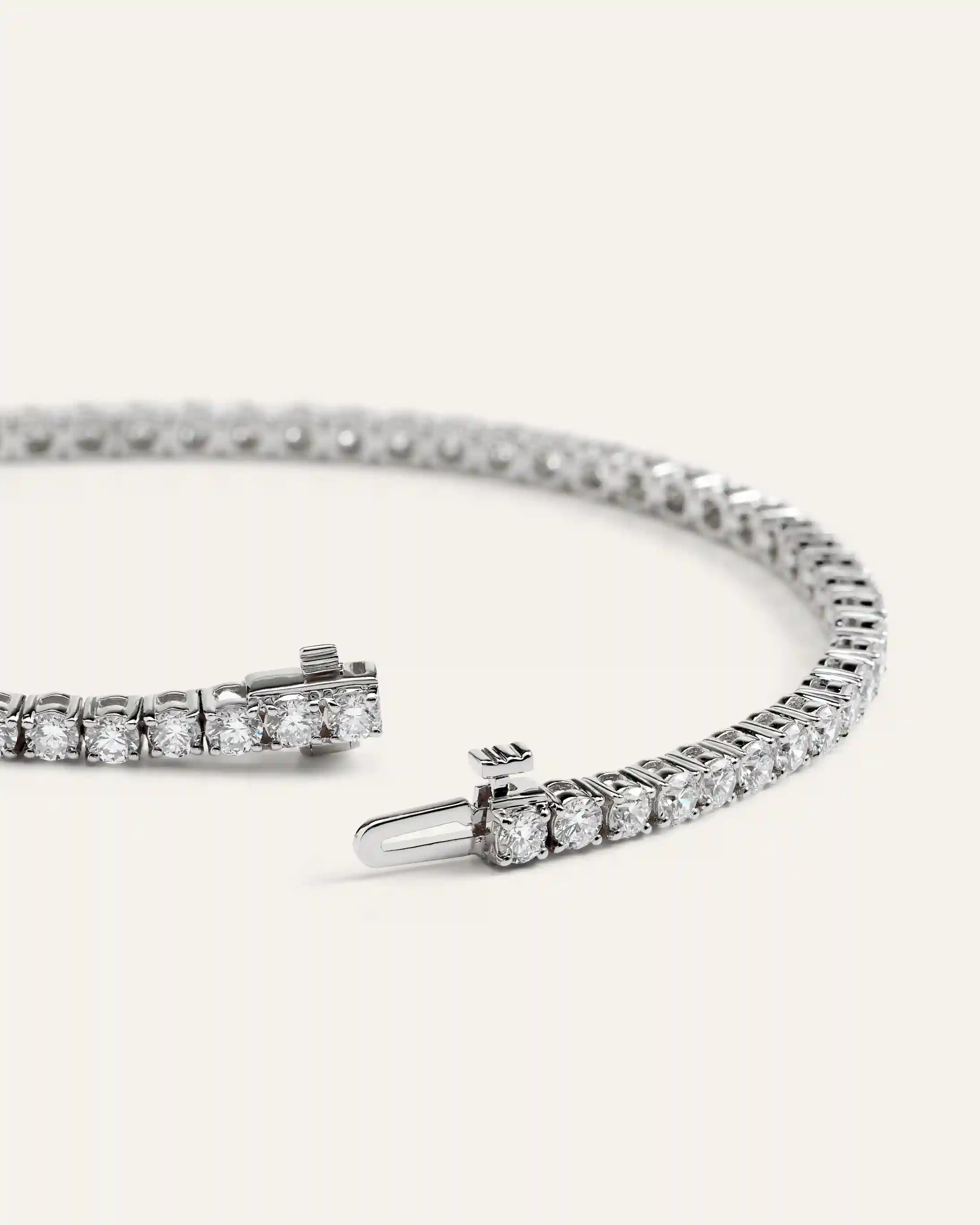 14K Gold Lab Grown Diamond Tennis Bracelet - 4ctw