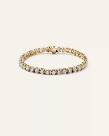 14K Gold Lab Grown Diamond Tennis Bracelet - 10ctw