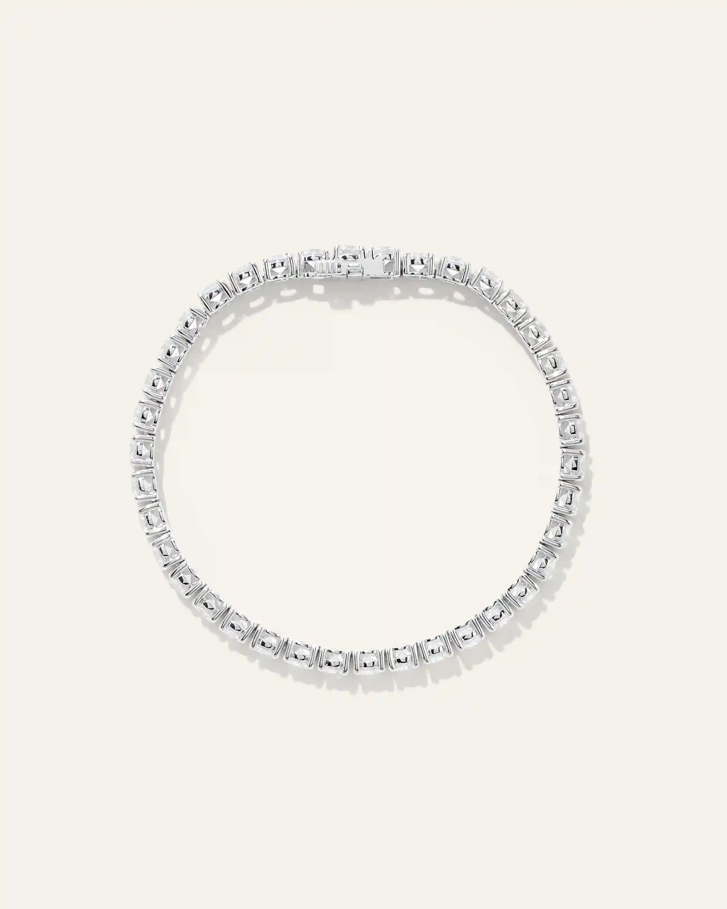 14K Gold Lab Grown Diamond Tennis Bracelet - 10ctw