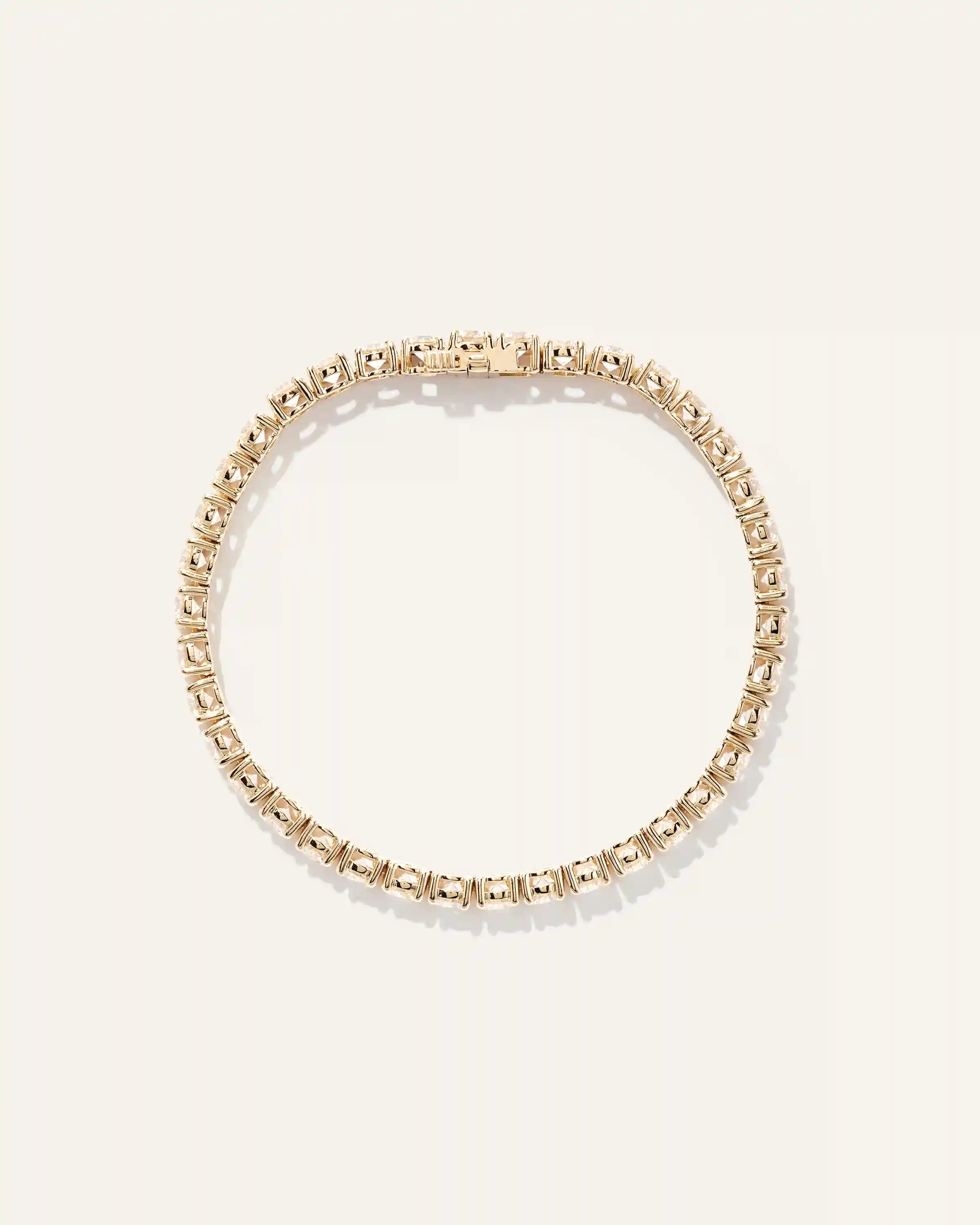 14K Gold Lab Grown Diamond Tennis Bracelet - 10ctw