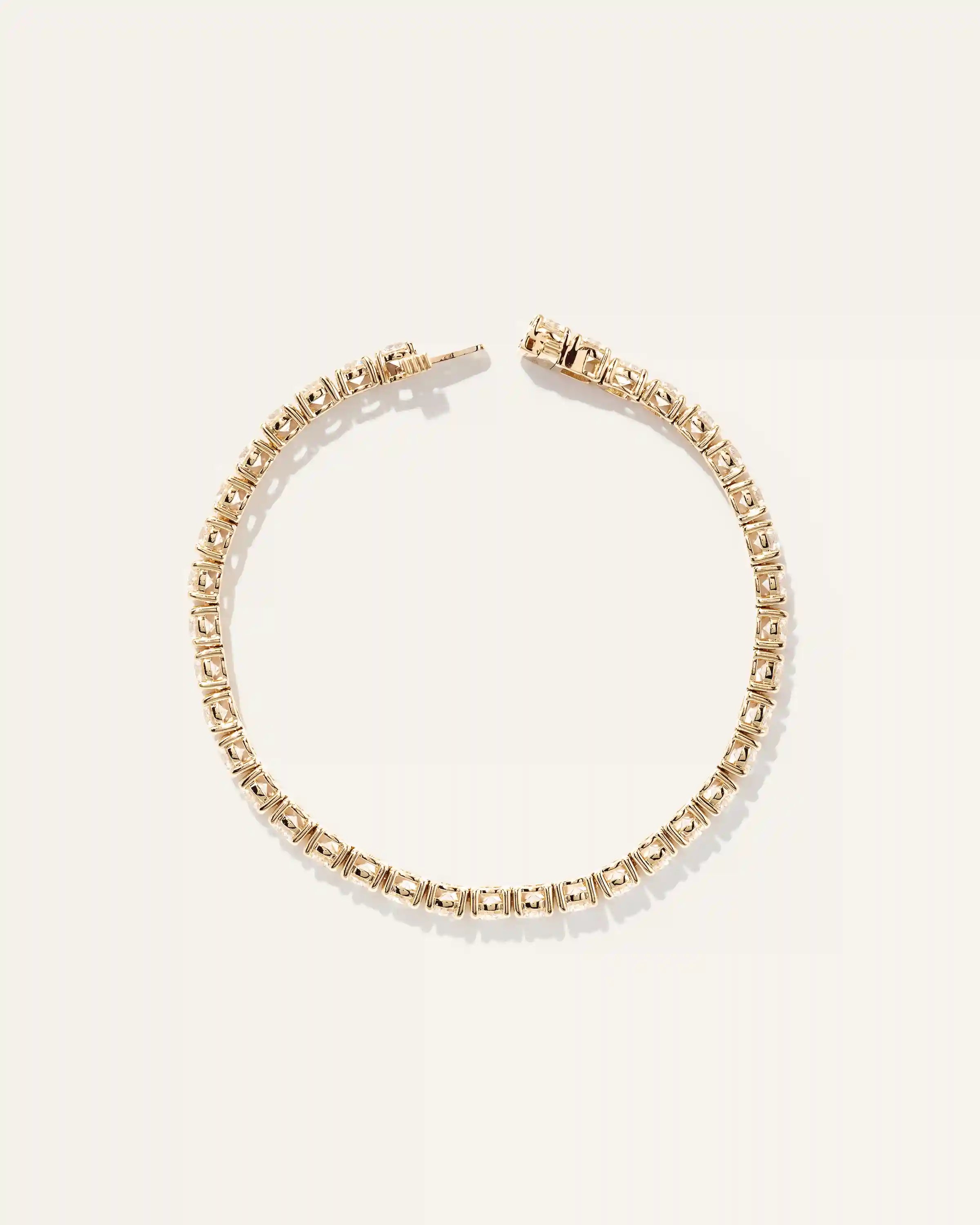 14K Gold Lab Grown Diamond Tennis Bracelet - 10ctw