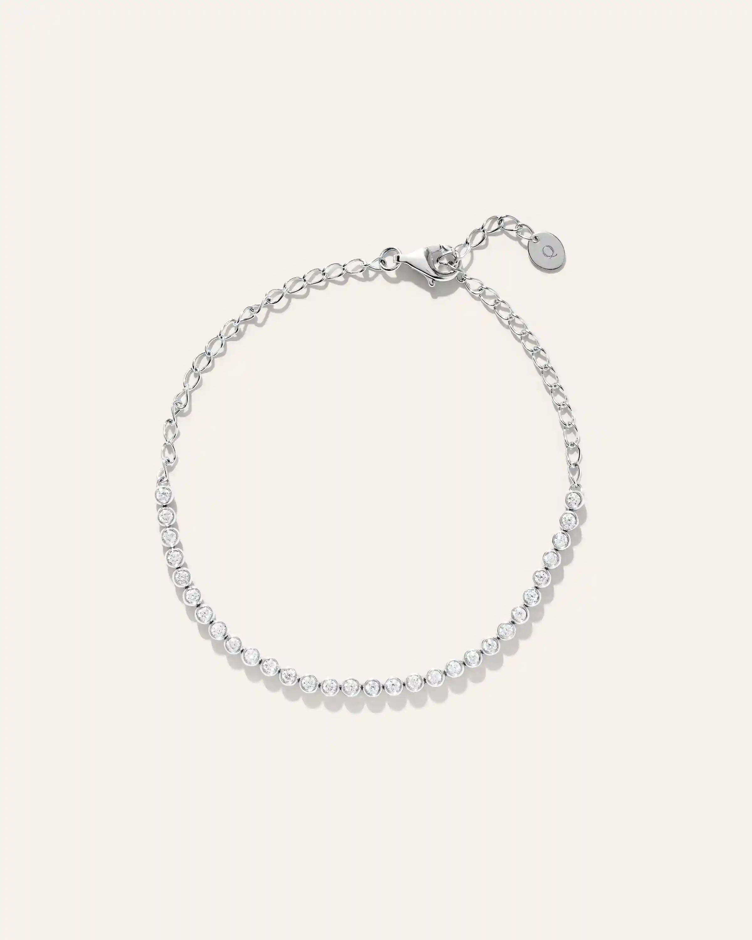 14K Gold Diamond Petite Bezel Tennis Bracelet - 0.50ctw