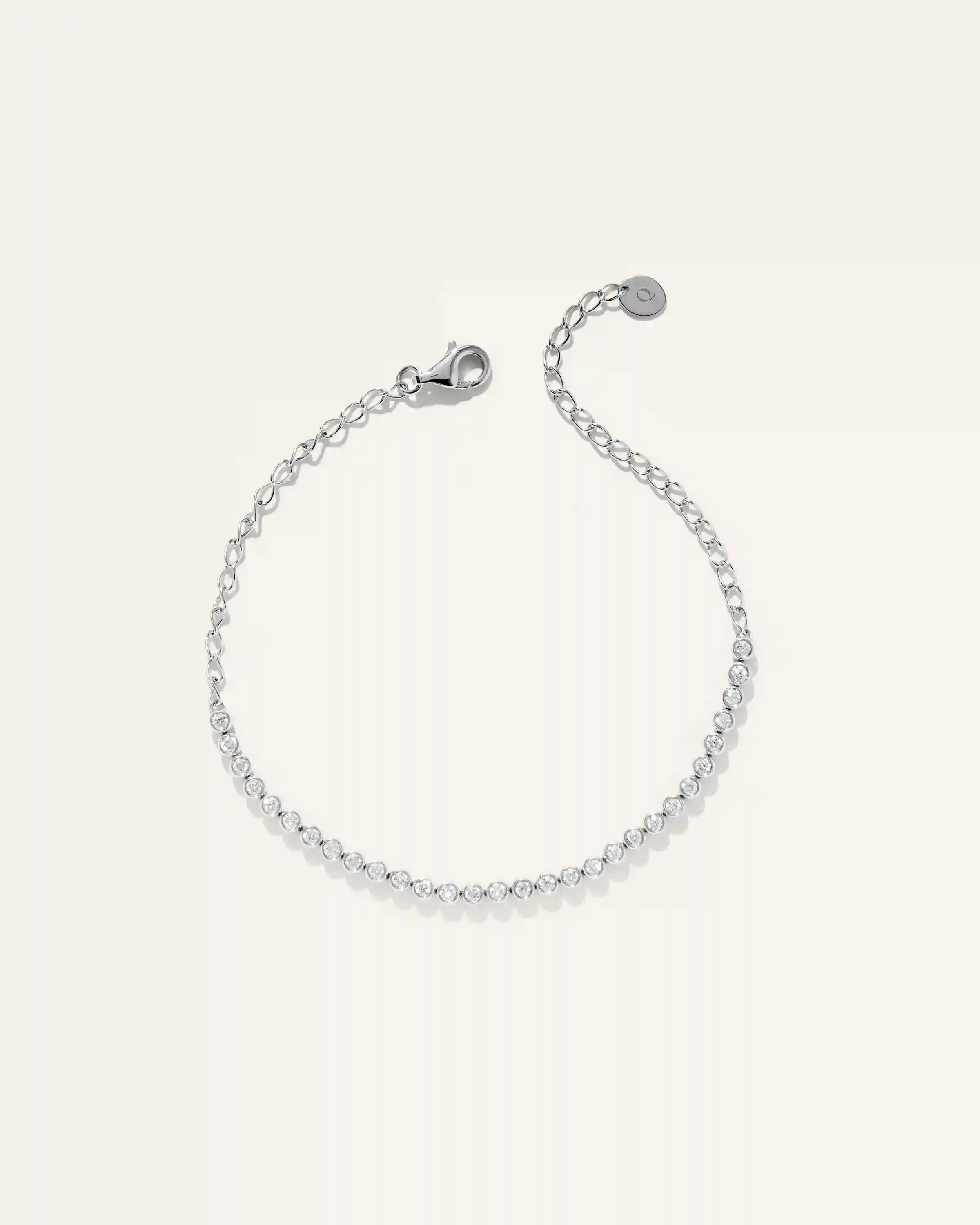14K Gold Diamond Petite Bezel Tennis Bracelet - 0.50ctw