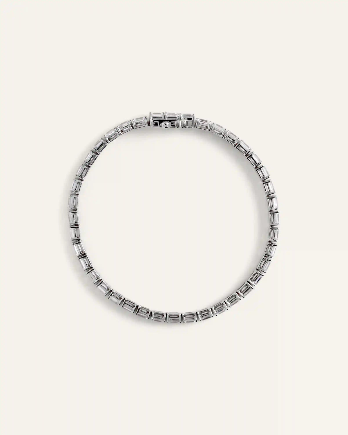 14K Gold Lab Grown Diamond East-West Emerald Tennis Bracelet - 10ctw