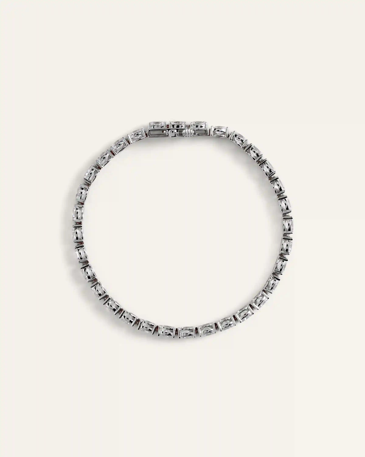 14K Gold Lab Grown Diamond East-West Oval Tennis Bracelet - 10ctw