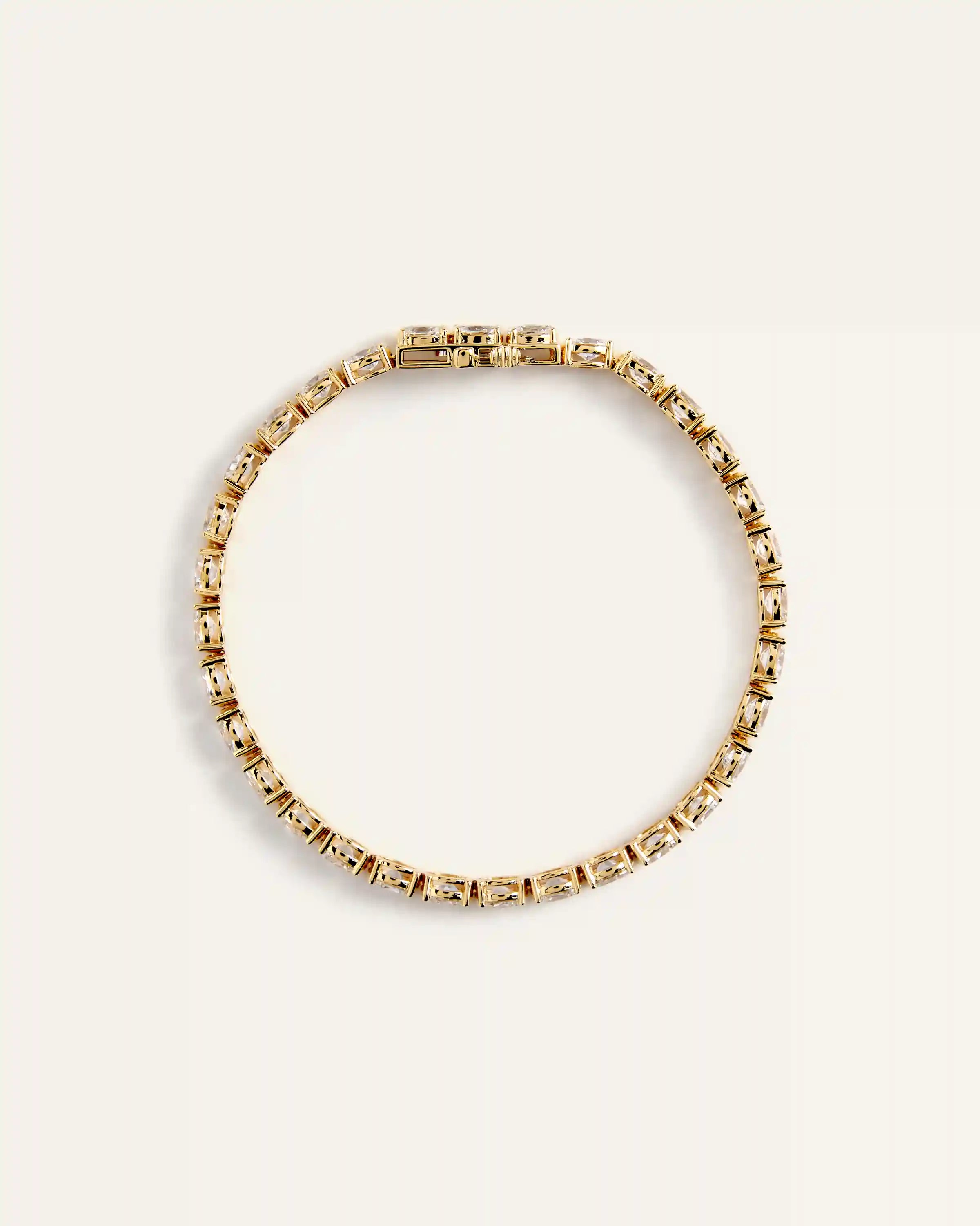 14K Gold Lab Grown Diamond East-West Oval Tennis Bracelet - 10ctw