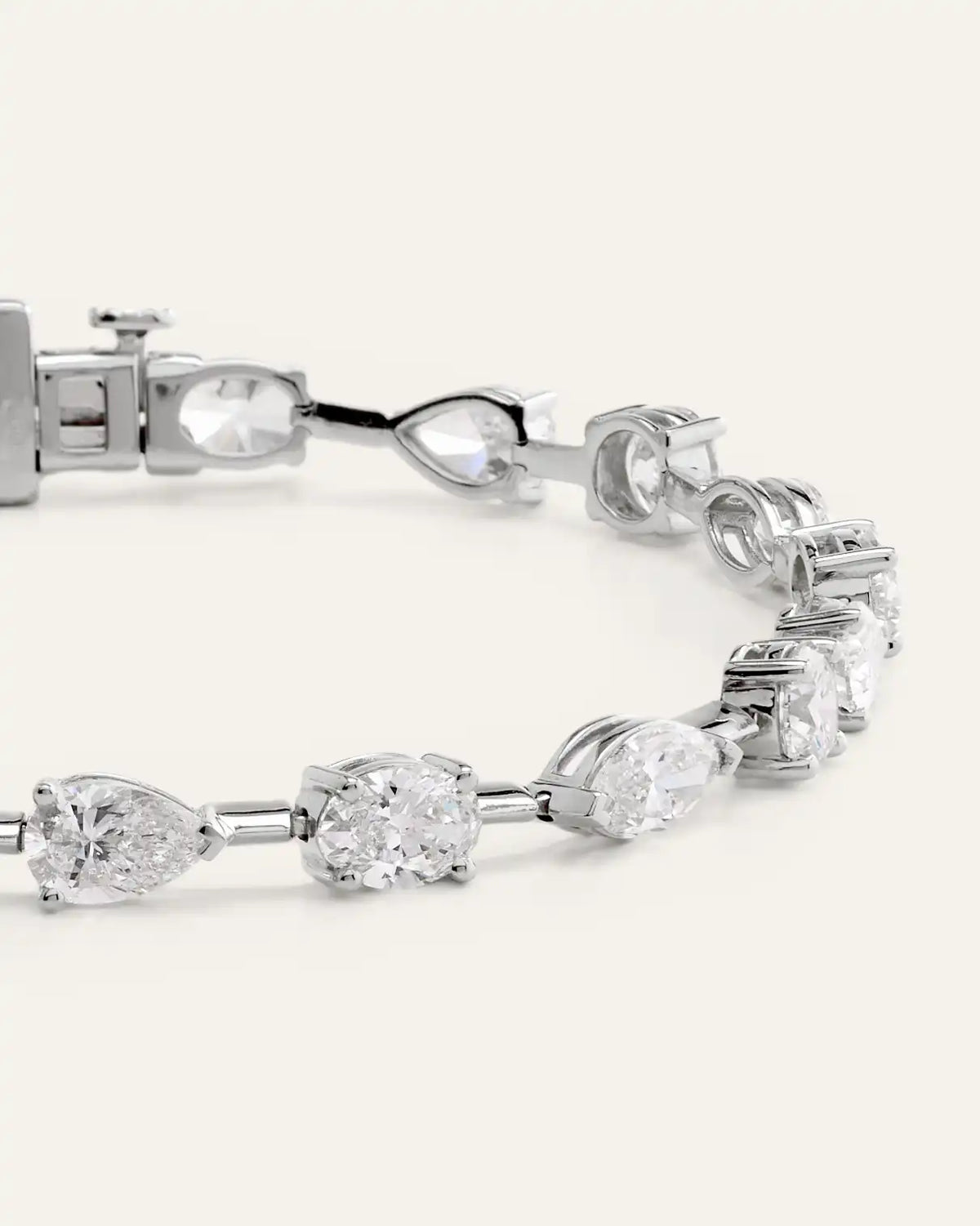 14K Gold Lab Grown Diamond Mixed Shape Tennis Bracelet
