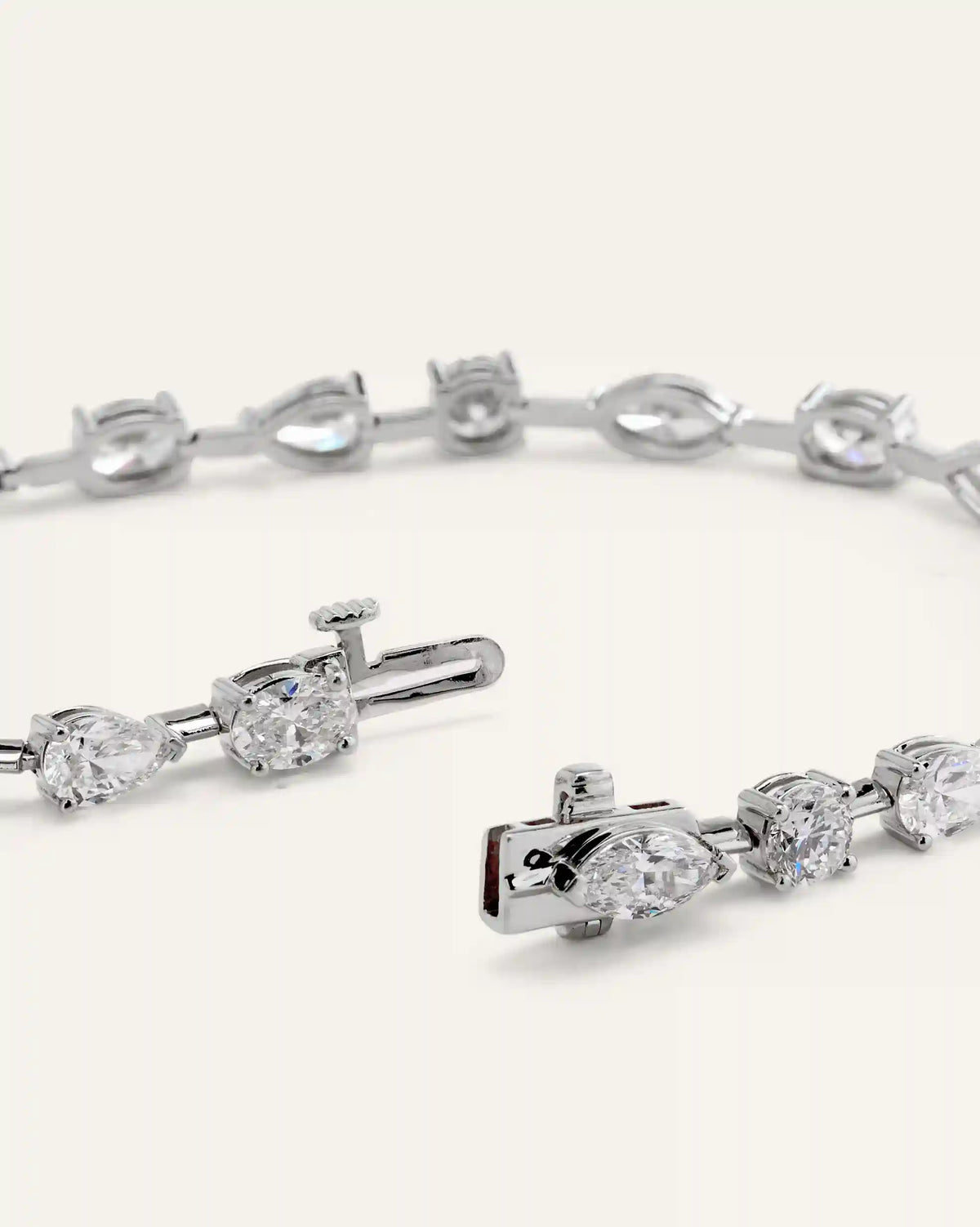 14K Gold Lab Grown Diamond Mixed Shape Tennis Bracelet