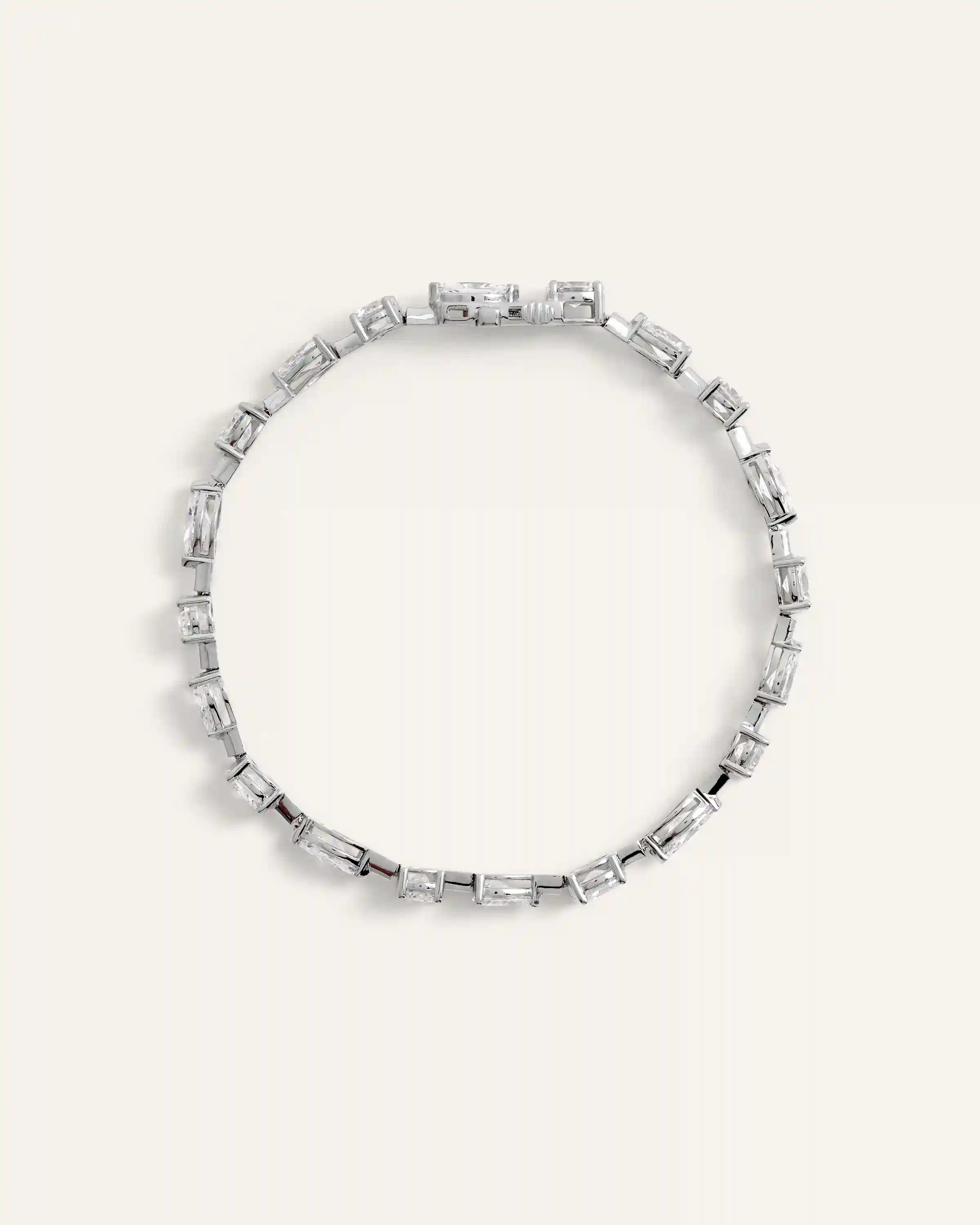 14K Gold Lab Grown Diamond Mixed Shape Tennis Bracelet