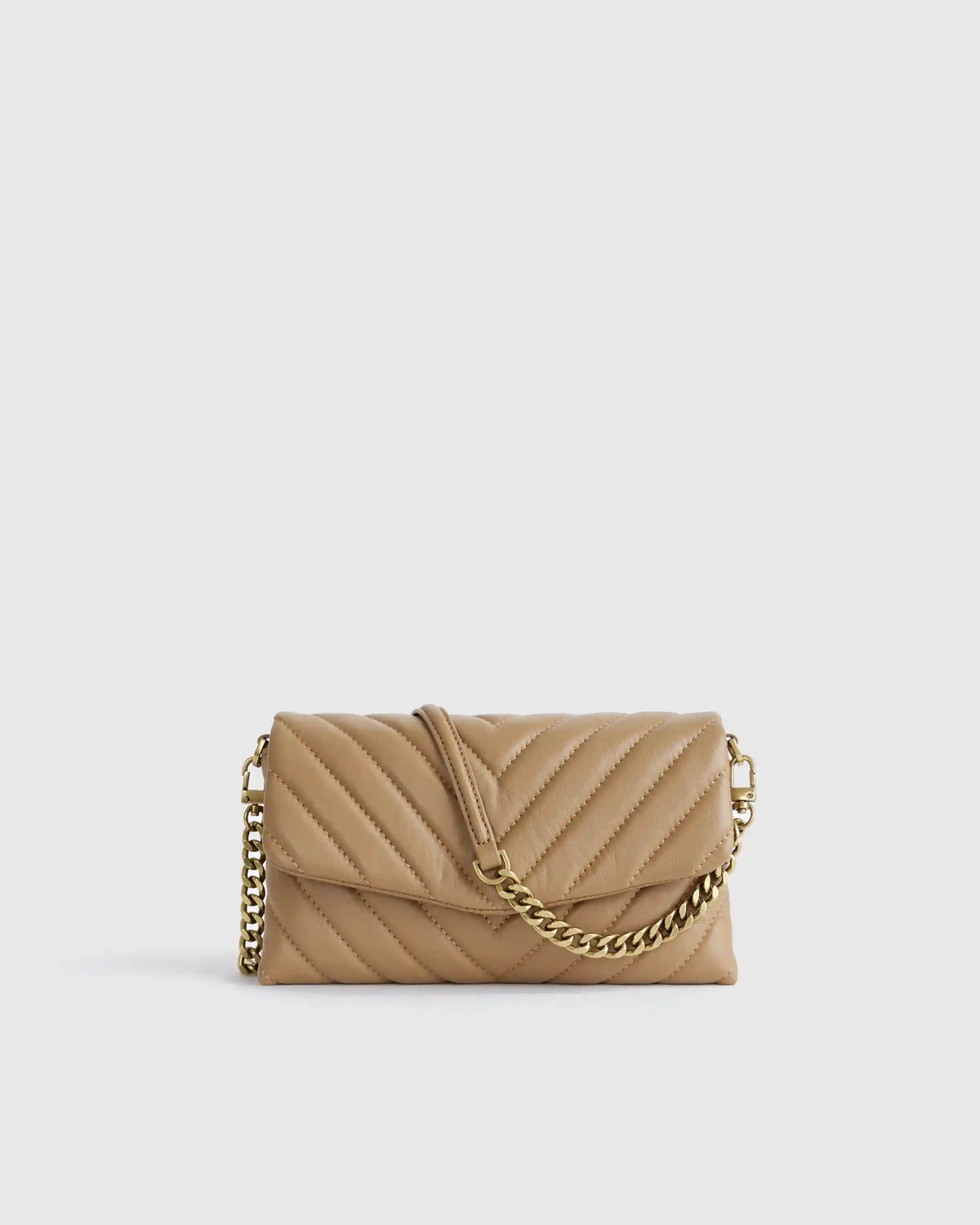 Italian Leather Quilted Wallet Crossbody