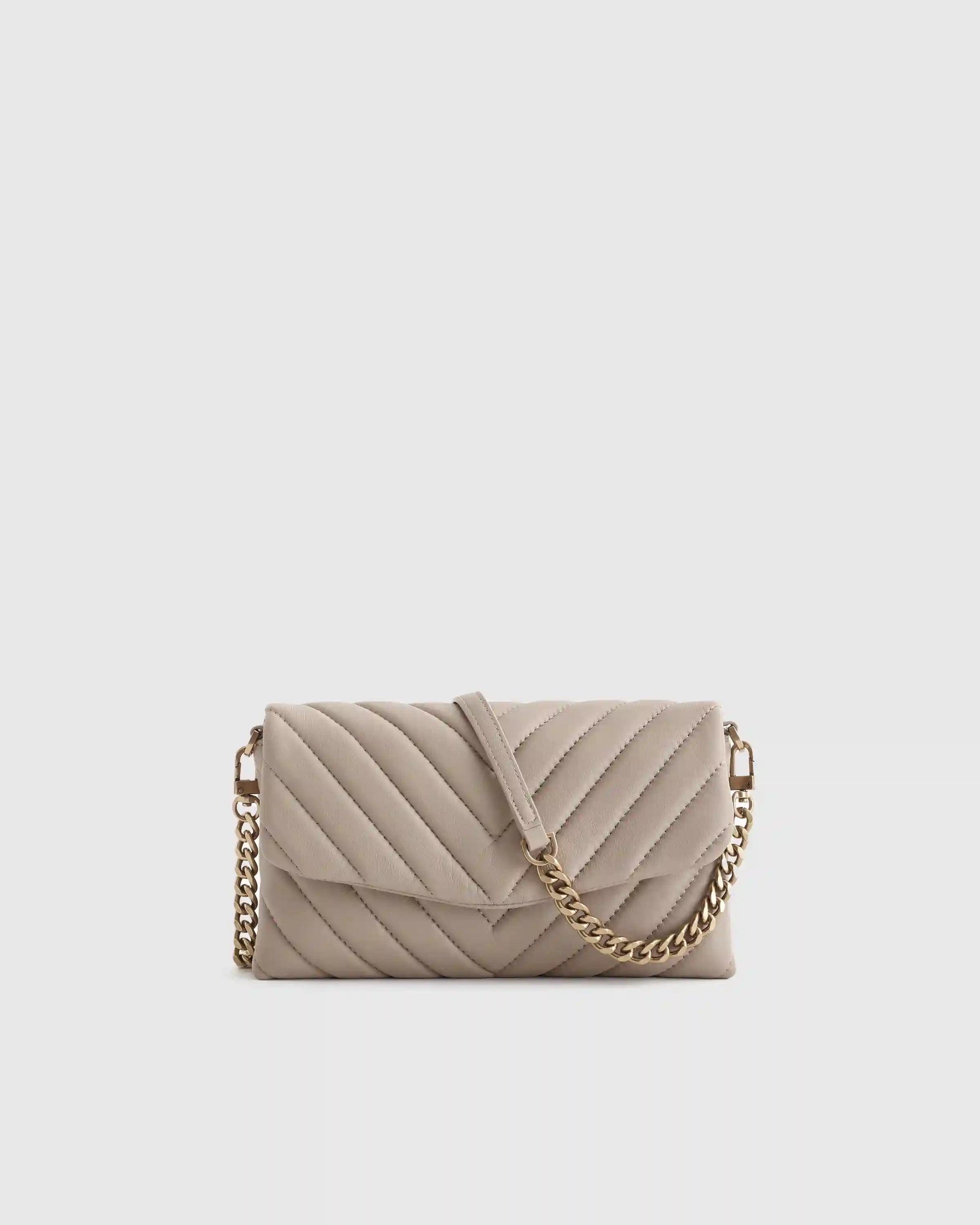 Italian Leather Quilted Wallet Crossbody