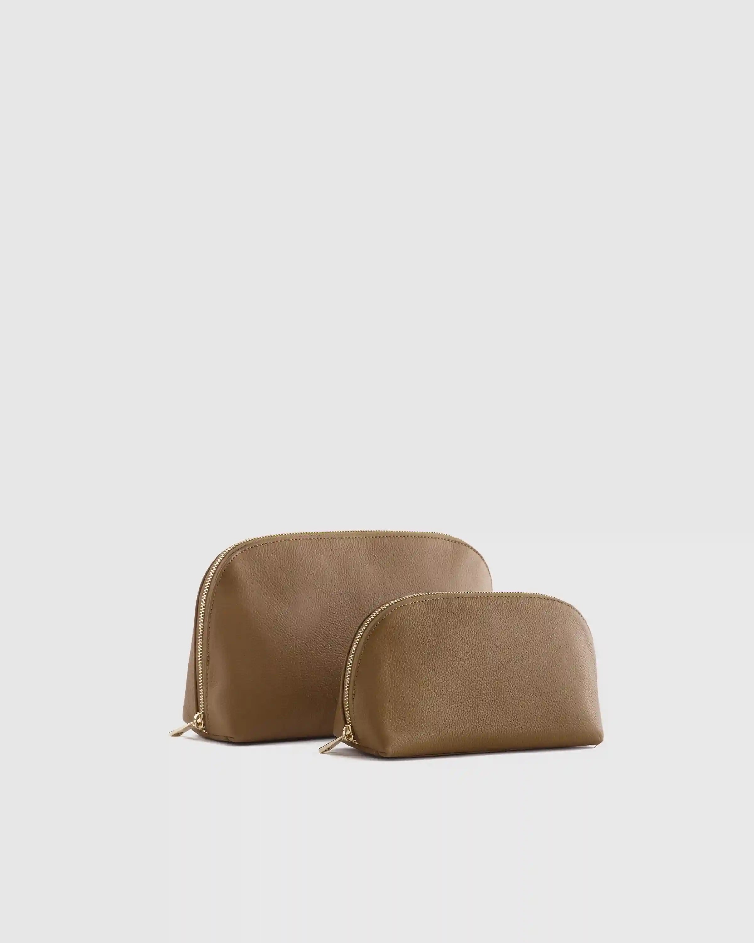 Italian Leather Pouch Travel Set