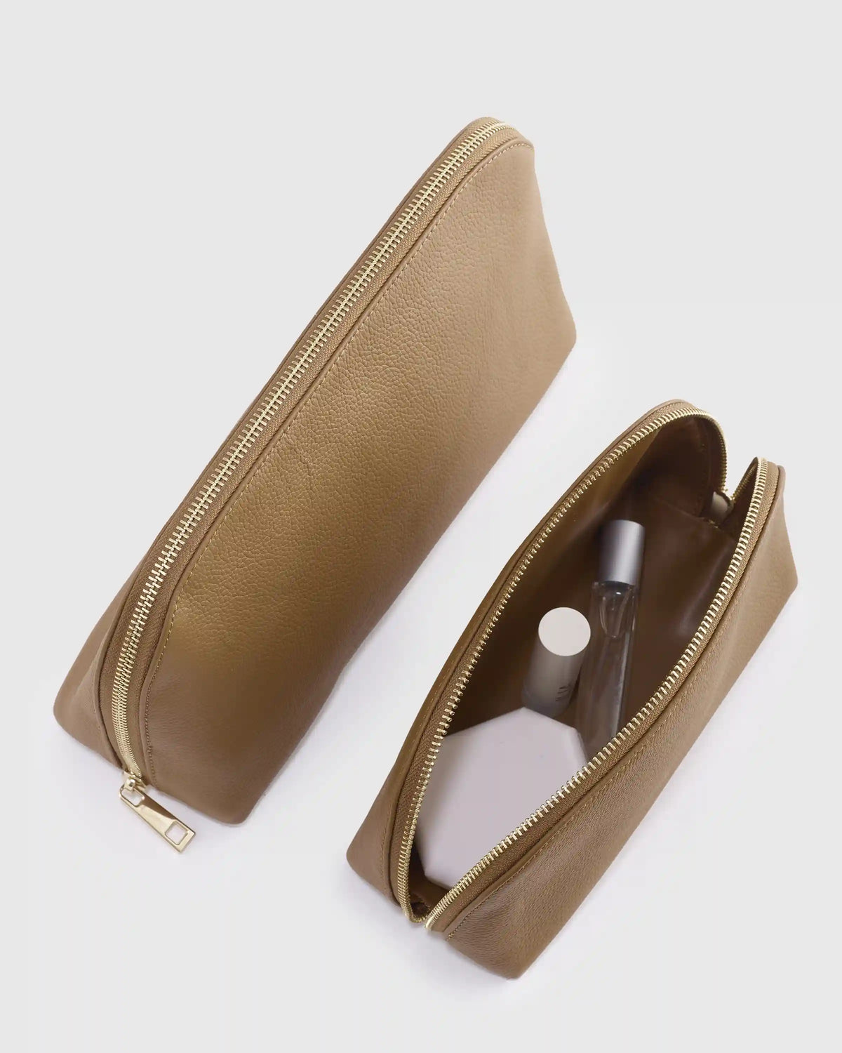 Italian Leather Pouch Travel Set