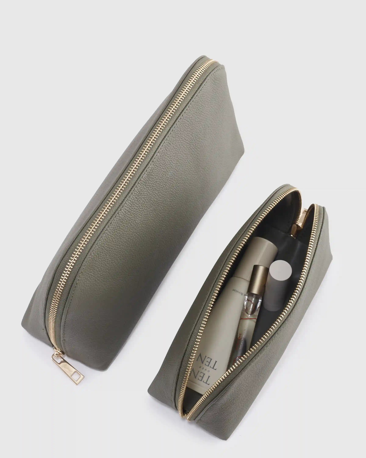 Italian Leather Pouch Travel Set