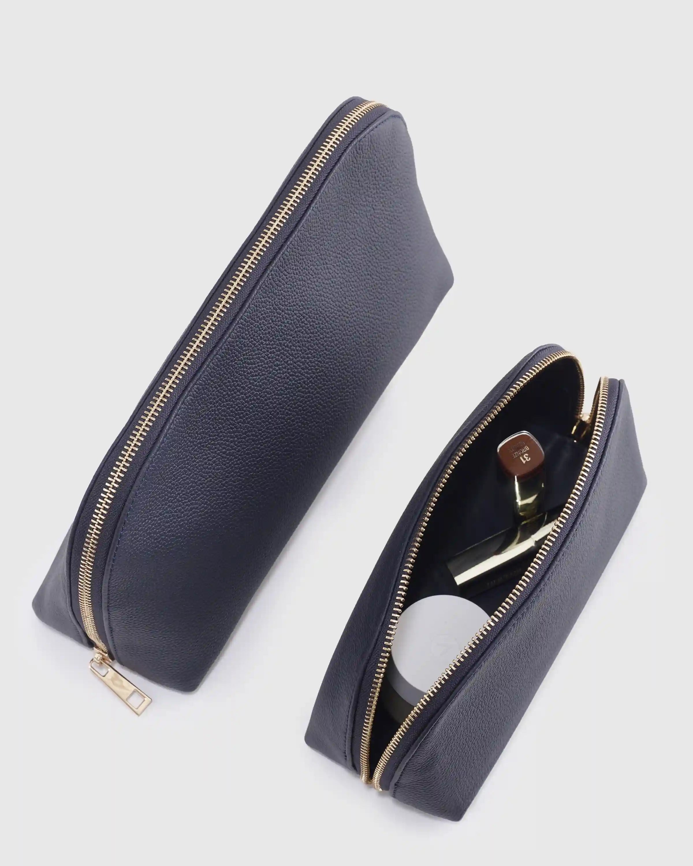 Italian Leather Pouch Travel Set