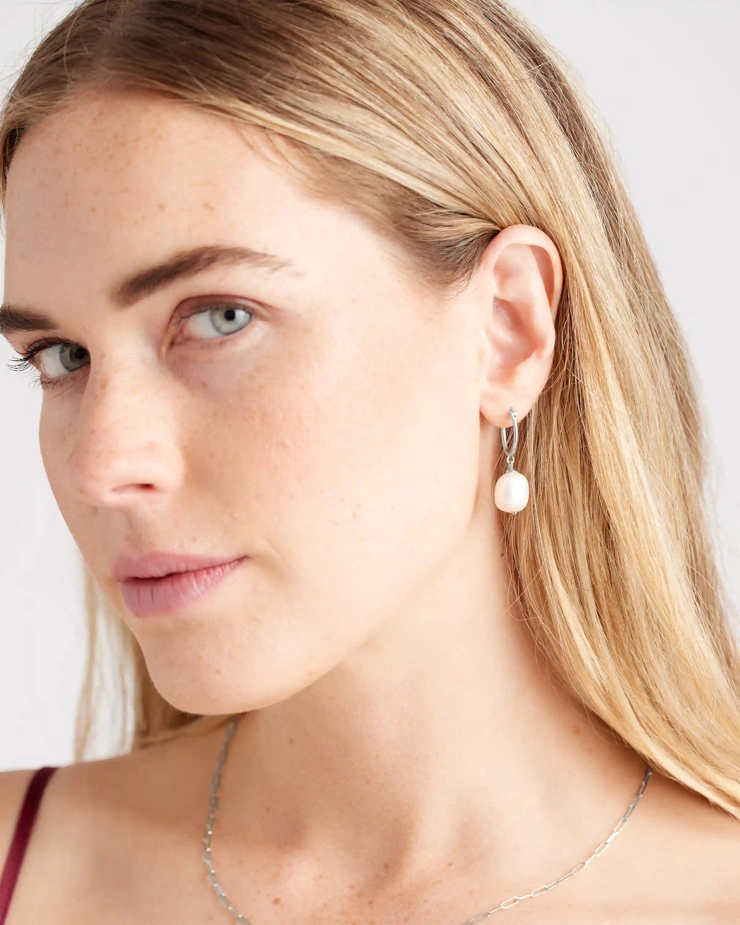 Freshwater Cultured Pearl Hoops