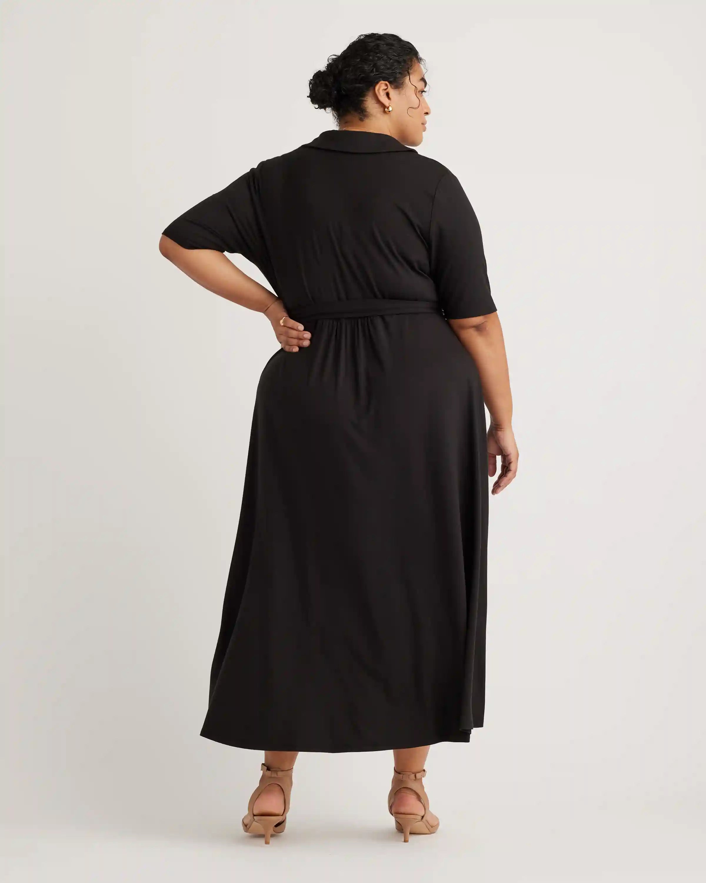 Tencel Jersey Midi Wrap Dress