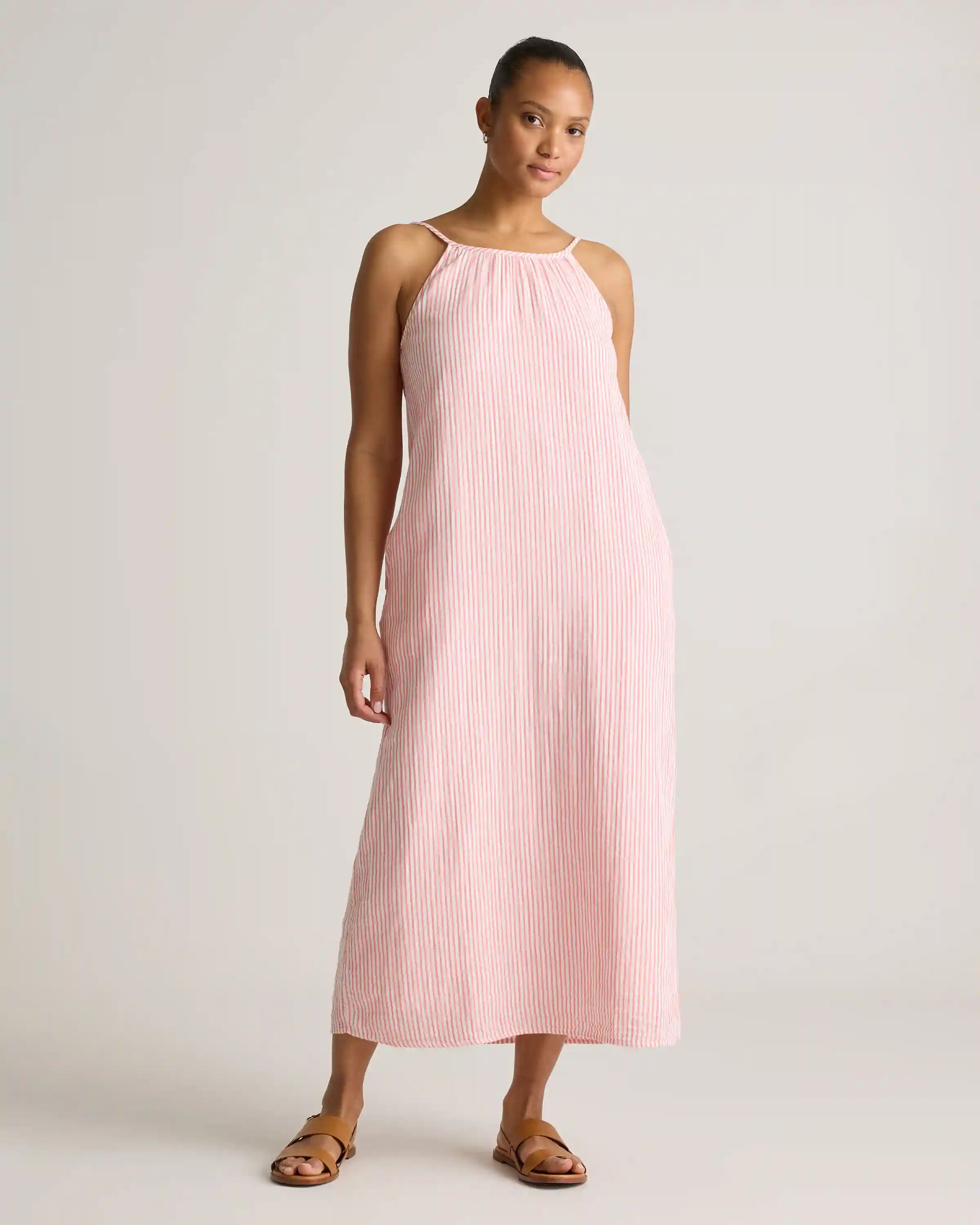 100% Organic Cotton Gauze Sleeveless Maxi Dress
