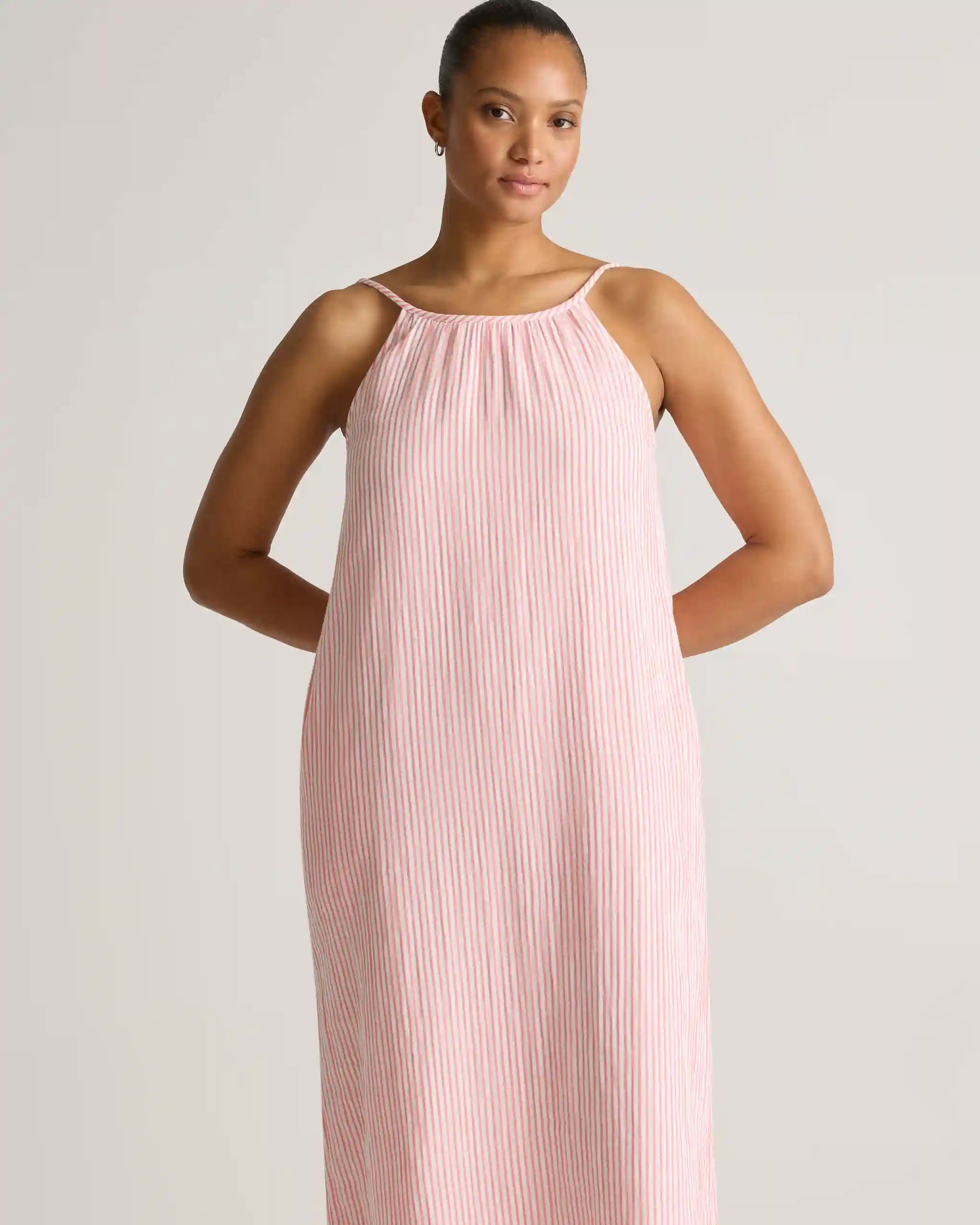 100% Organic Cotton Gauze Sleeveless Maxi Dress