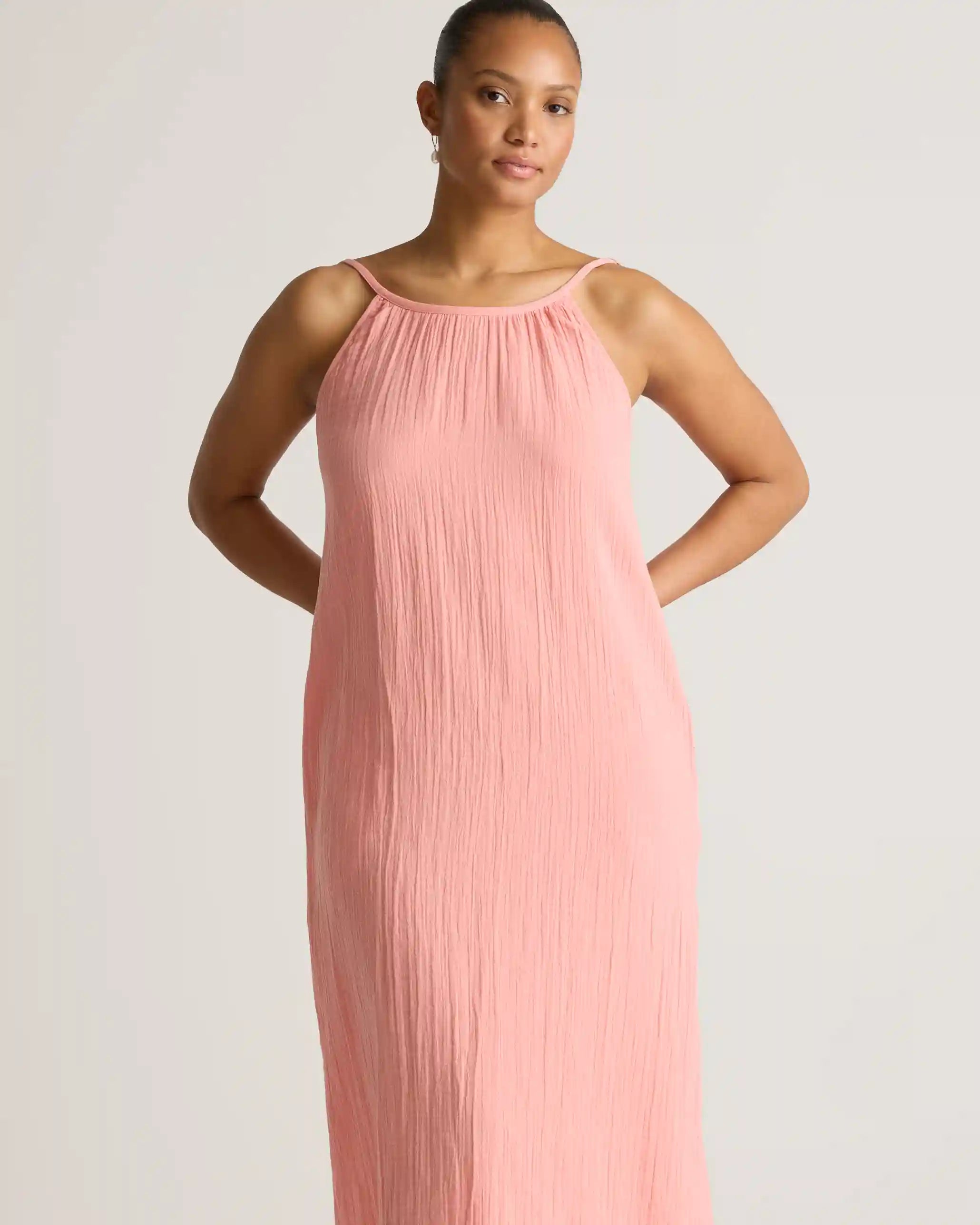 100% Organic Cotton Gauze Sleeveless Maxi Dress