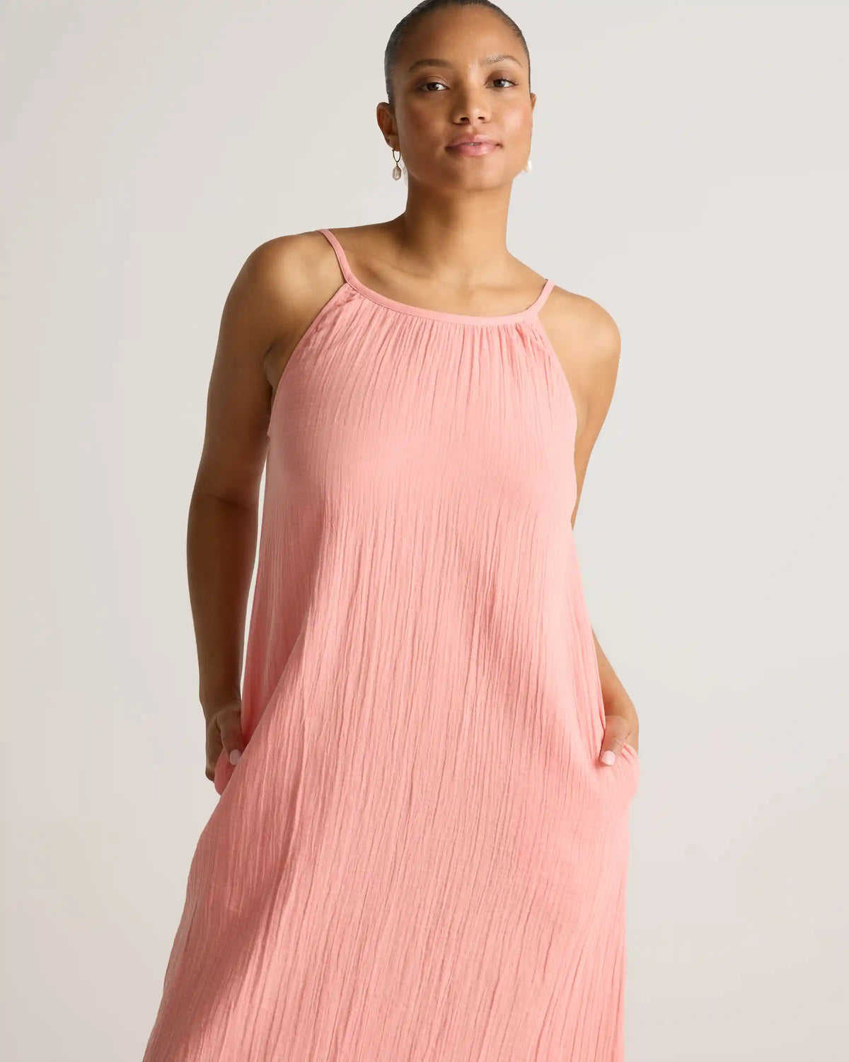 100% Organic Cotton Gauze Sleeveless Maxi Dress