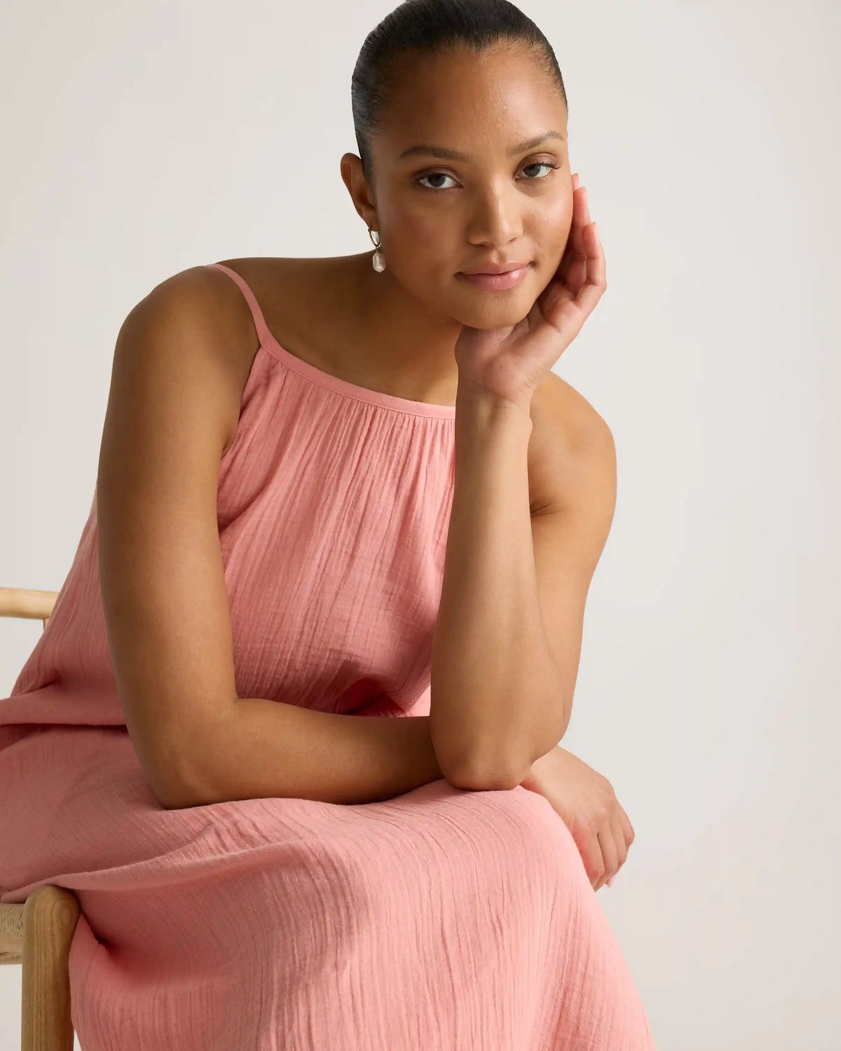 100% Organic Cotton Gauze Sleeveless Maxi Dress