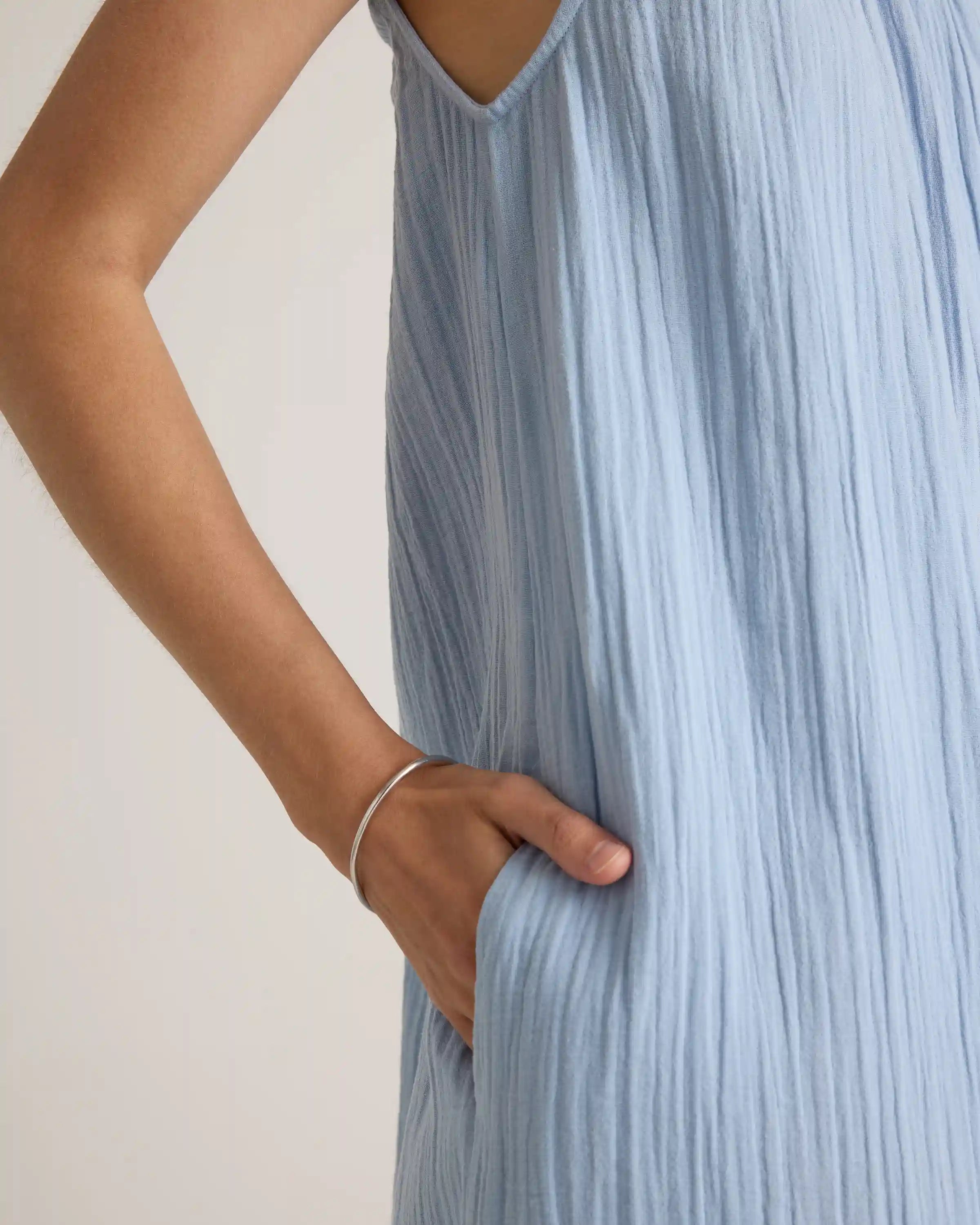 100% Organic Cotton Gauze Sleeveless Maxi Dress